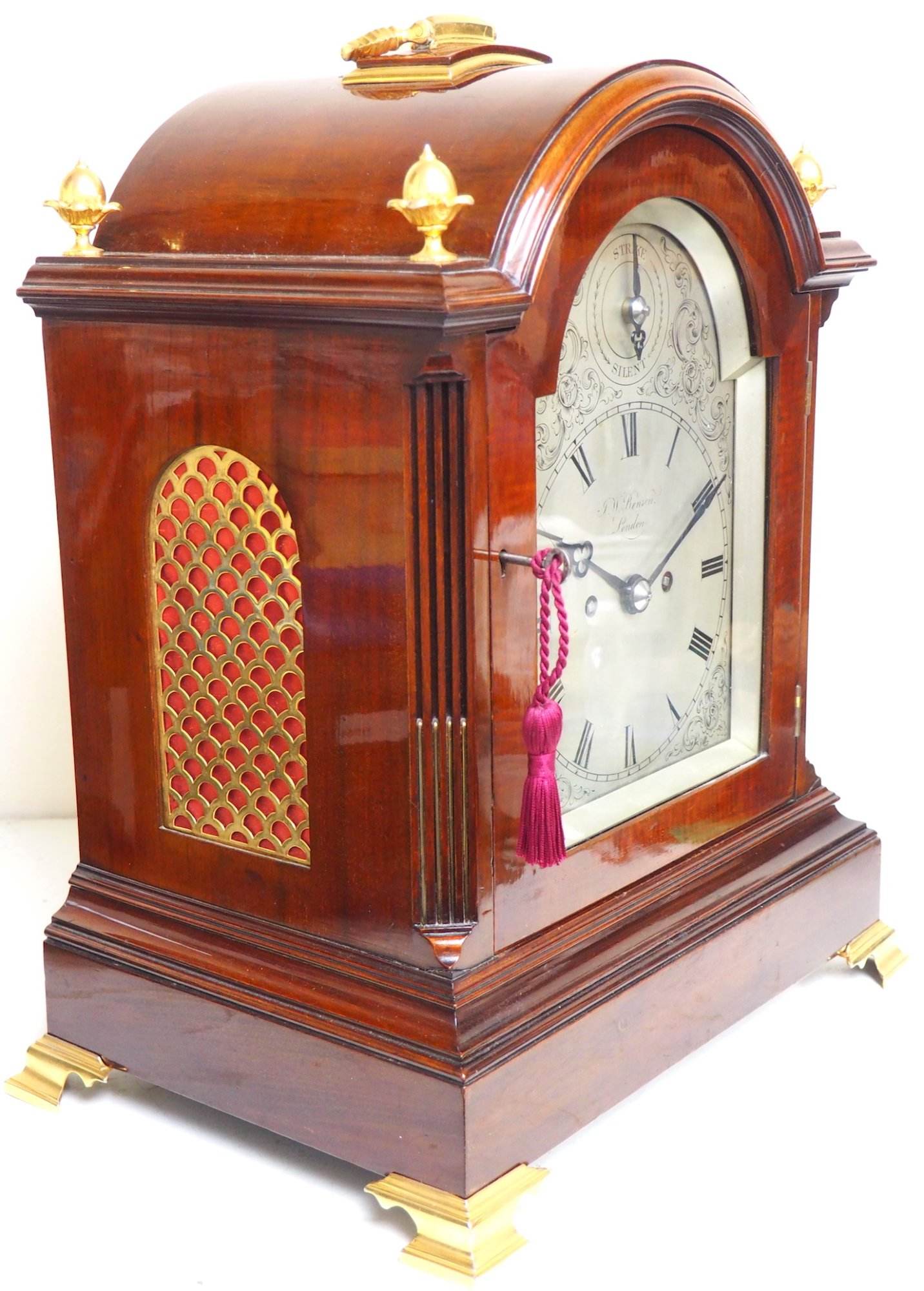Twin Fusee W J Benson Bracket clock