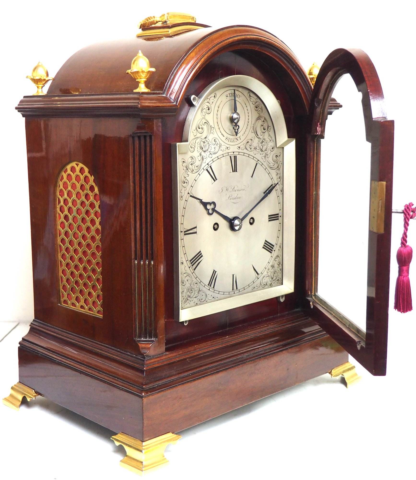 Twin Fusee W J Benson Bracket clock
