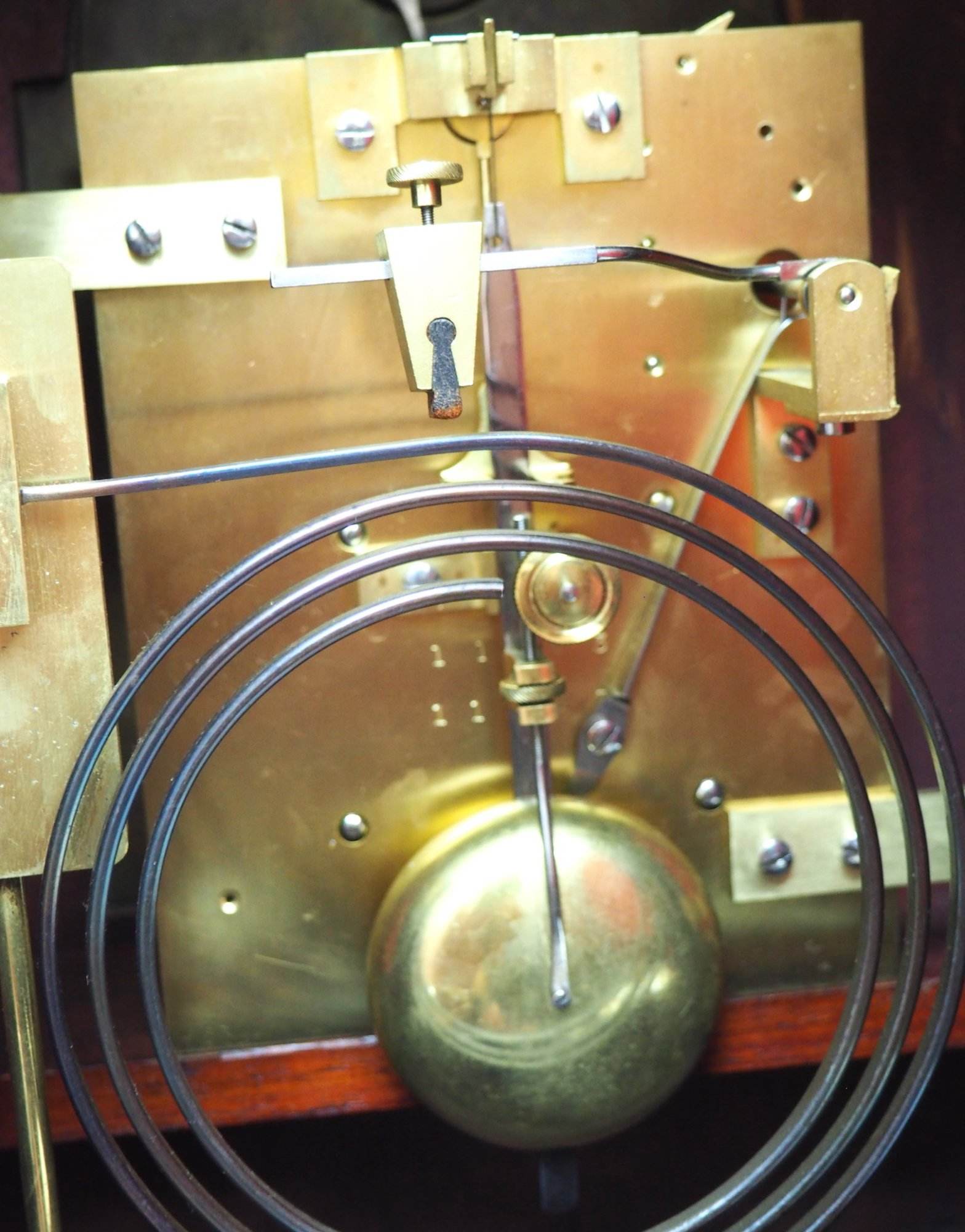 Twin Fusee W J Benson Bracket clock
