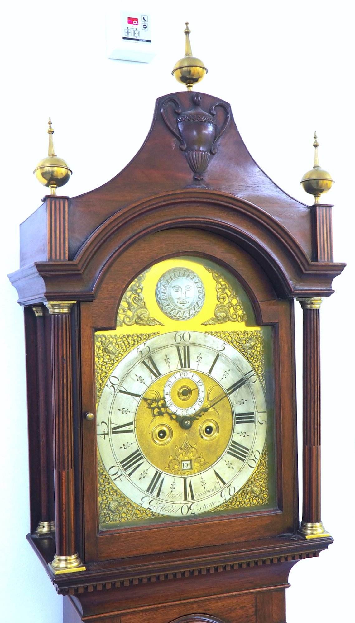 Georgian Longcase Clock Rob Cutbush Maidstone Grandfather Clock - Dial