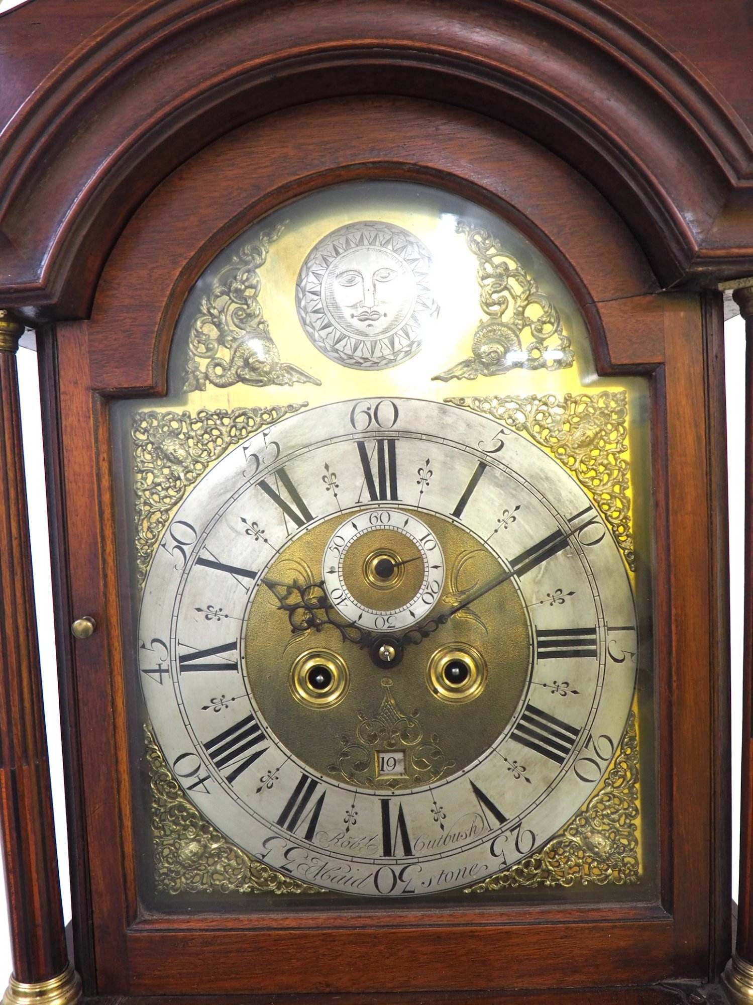 Georgian Longcase Clock Rob Cutbush Maidstone Grandfather Clock - Hood