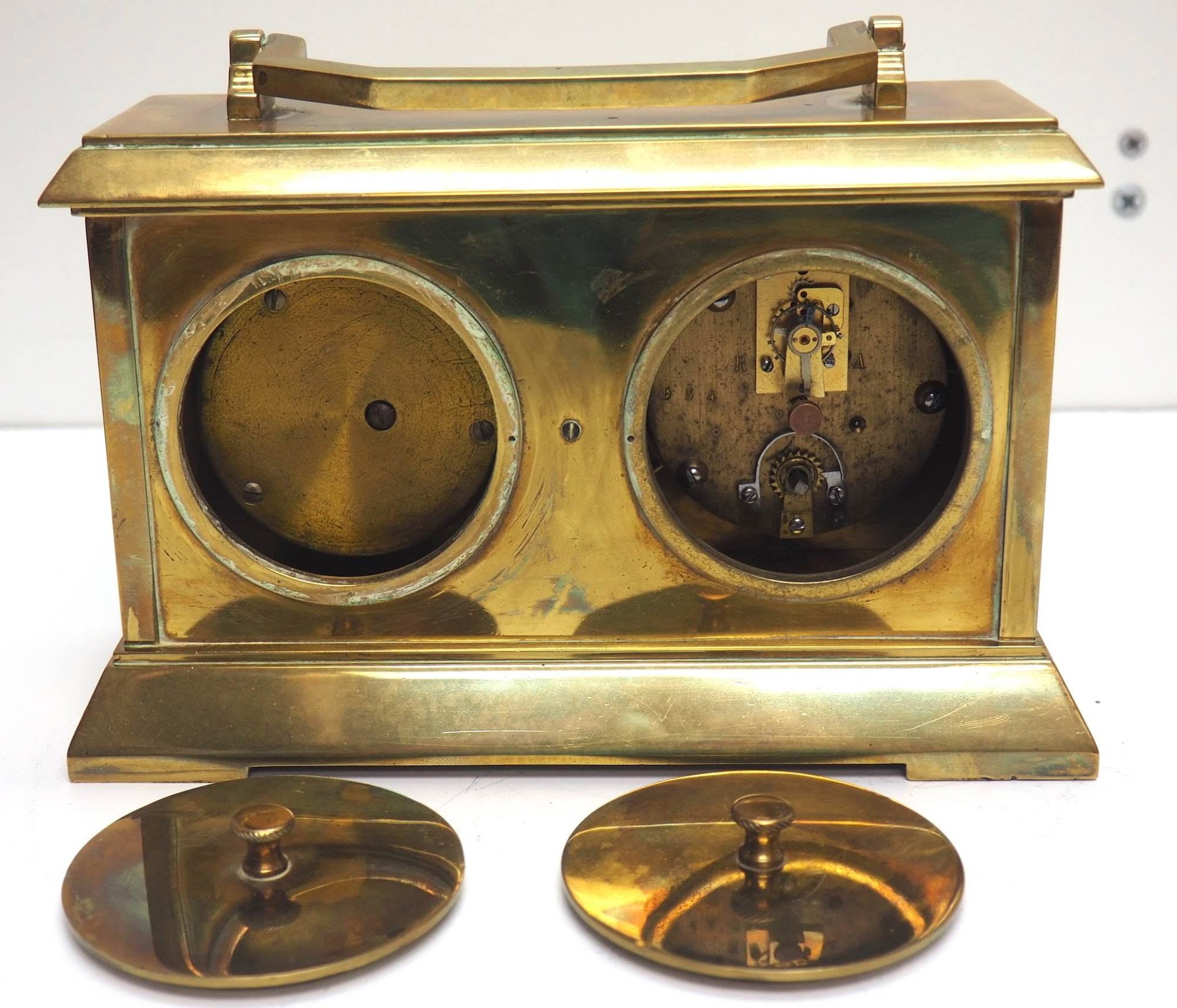 Fine Antique French 8-Day Combination Thermometer, Clock & Barometer Carriage Clock Timepiece C1890 By Charles Frodsham - Image 3