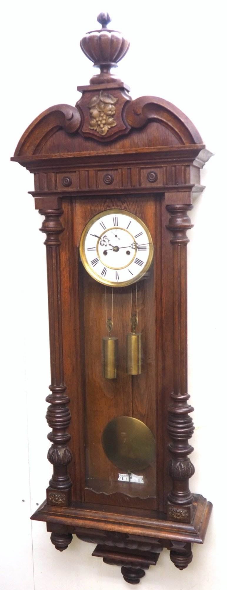 Twin Weight Striking Vienna Regulator Wall Clock