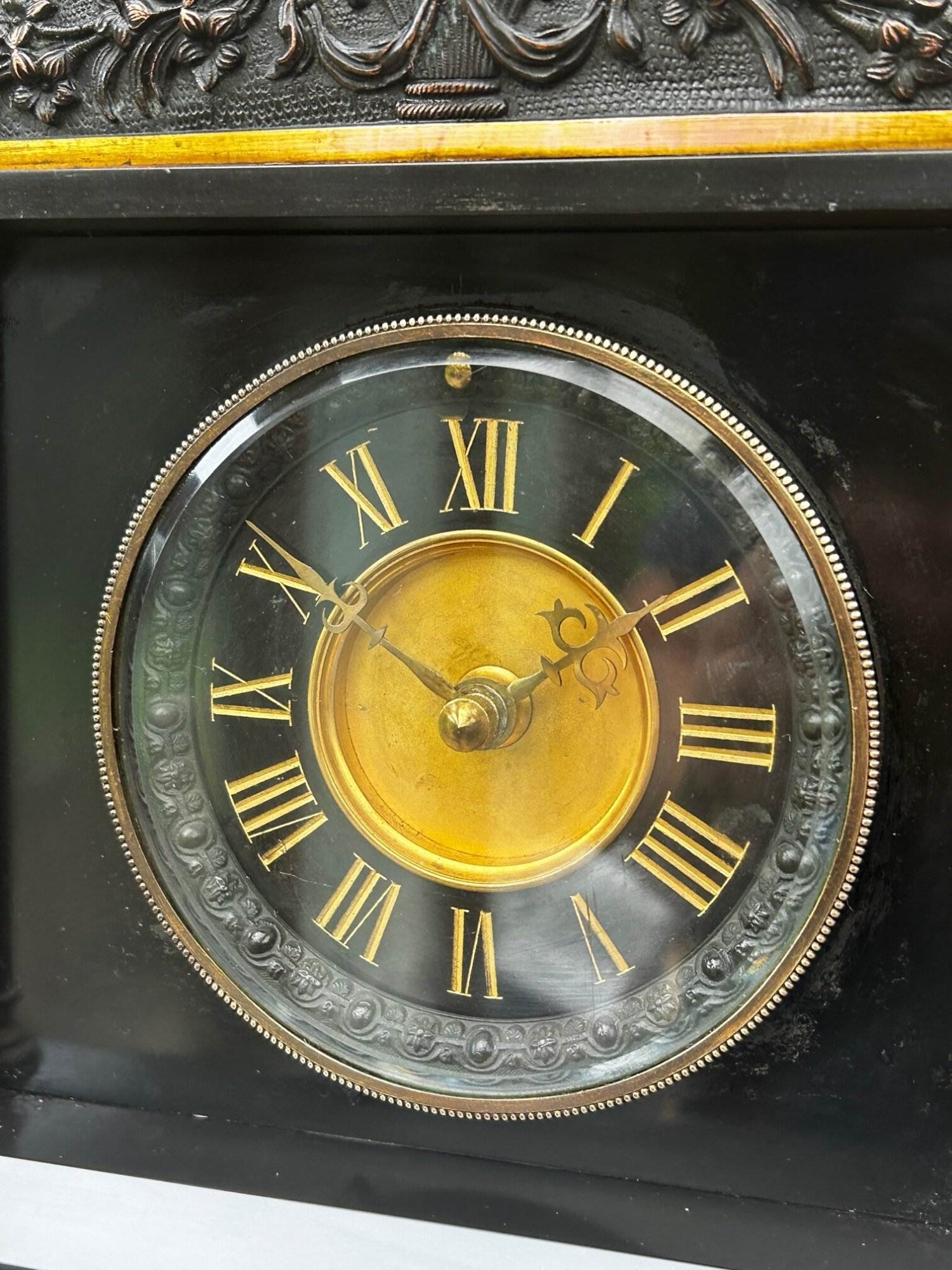 Architectural Slate Mantle clock – Rare movement
