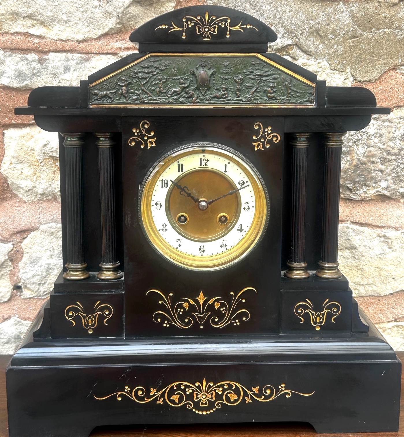 Slate & Marble 8-Day Mantel Clock