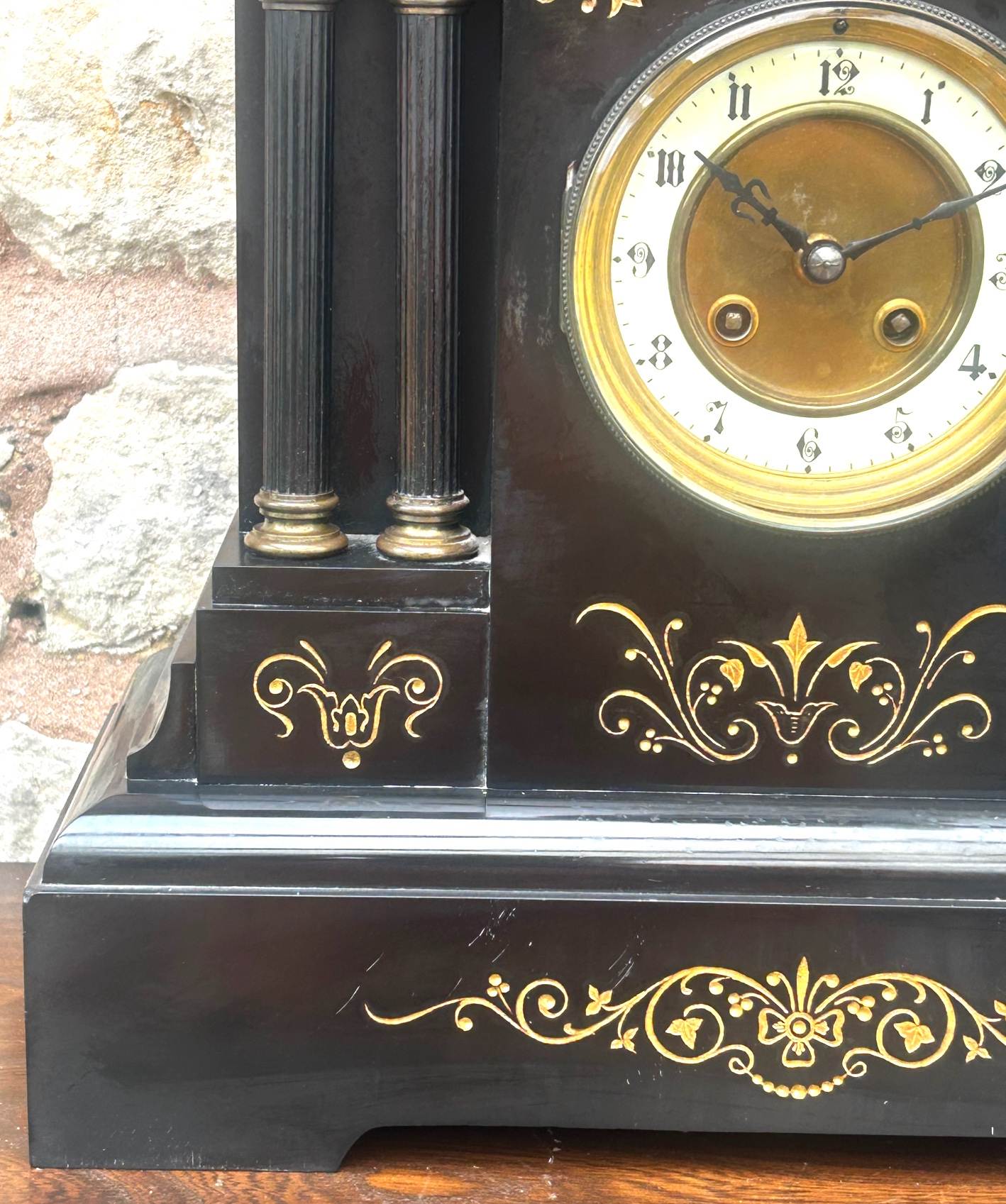 Slate & Marble 8-Day Mantel Clock