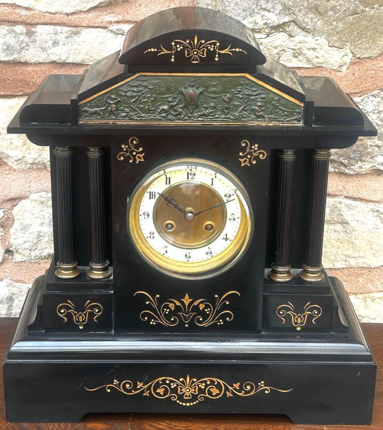 Slate & Marble 8-Day Mantel Clock