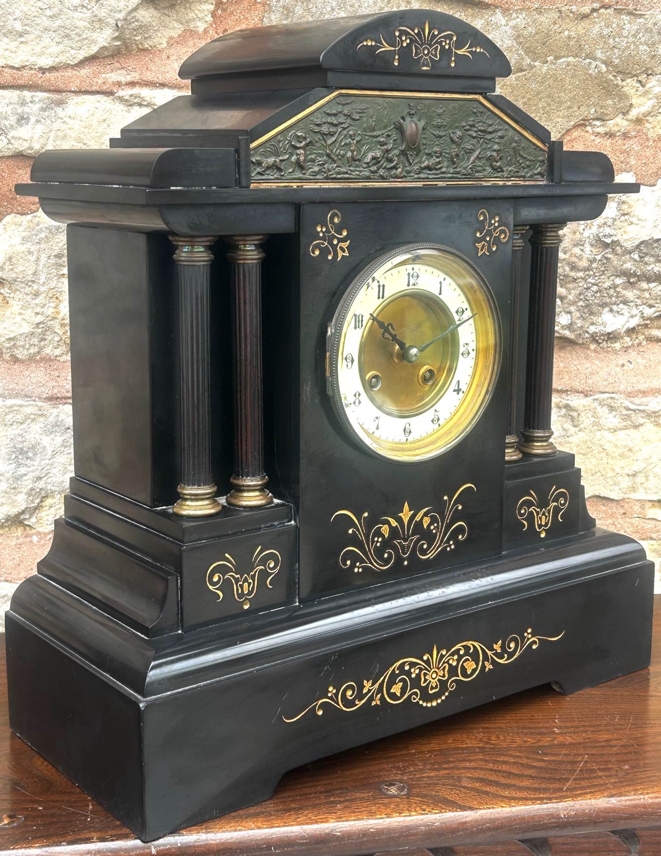 Slate & Marble 8-Day Mantel Clock