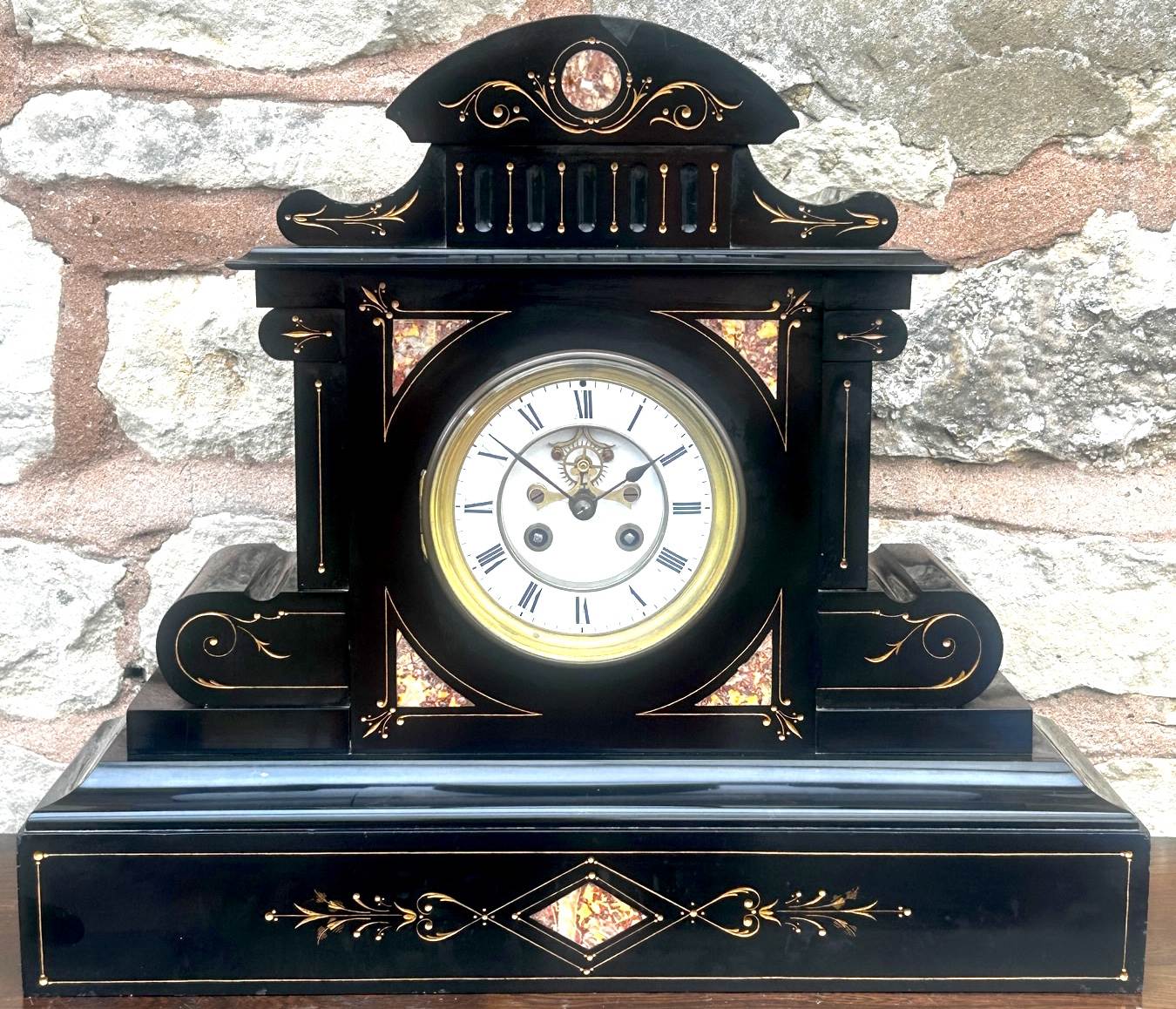 Marble 8-Day Mantel Clock C1900