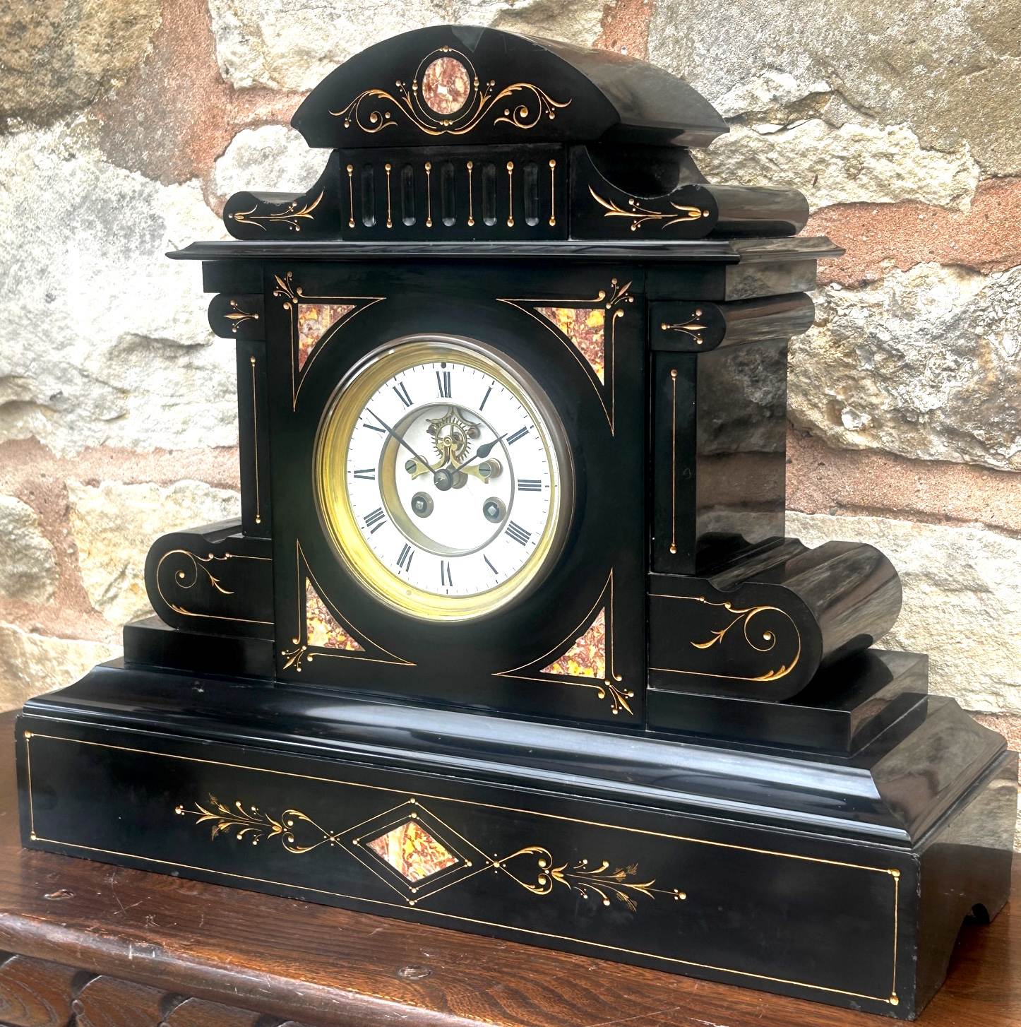 Marble 8-Day Mantel Clock C1900
