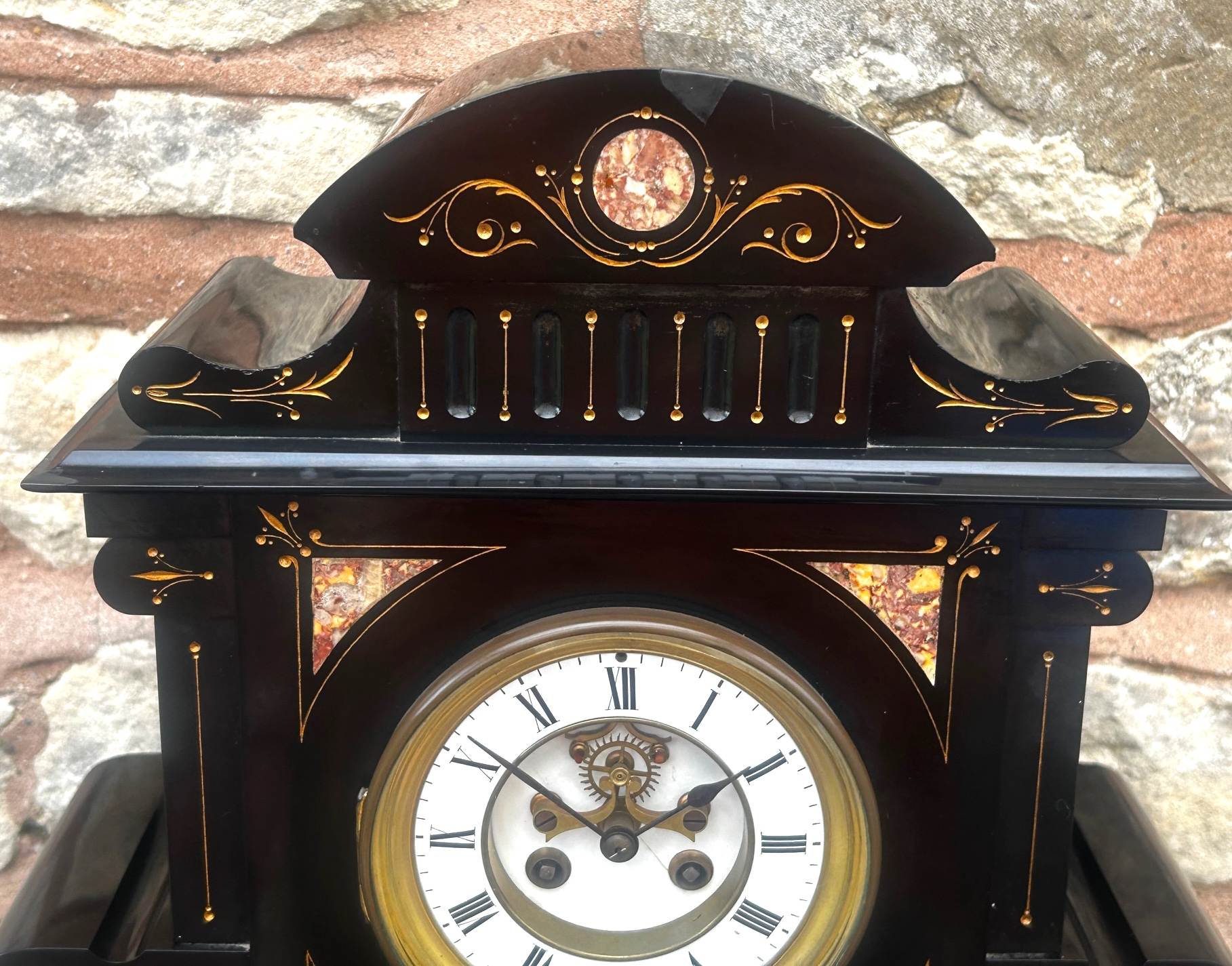 Marble 8-Day Mantel Clock C1900