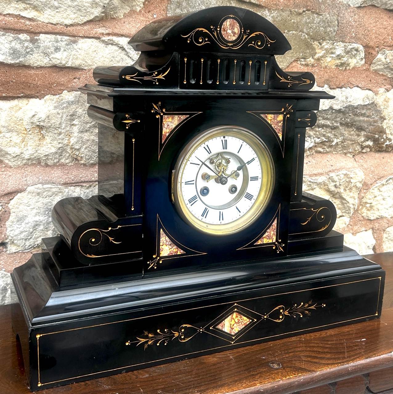 Marble 8-Day Mantel Clock C1900
