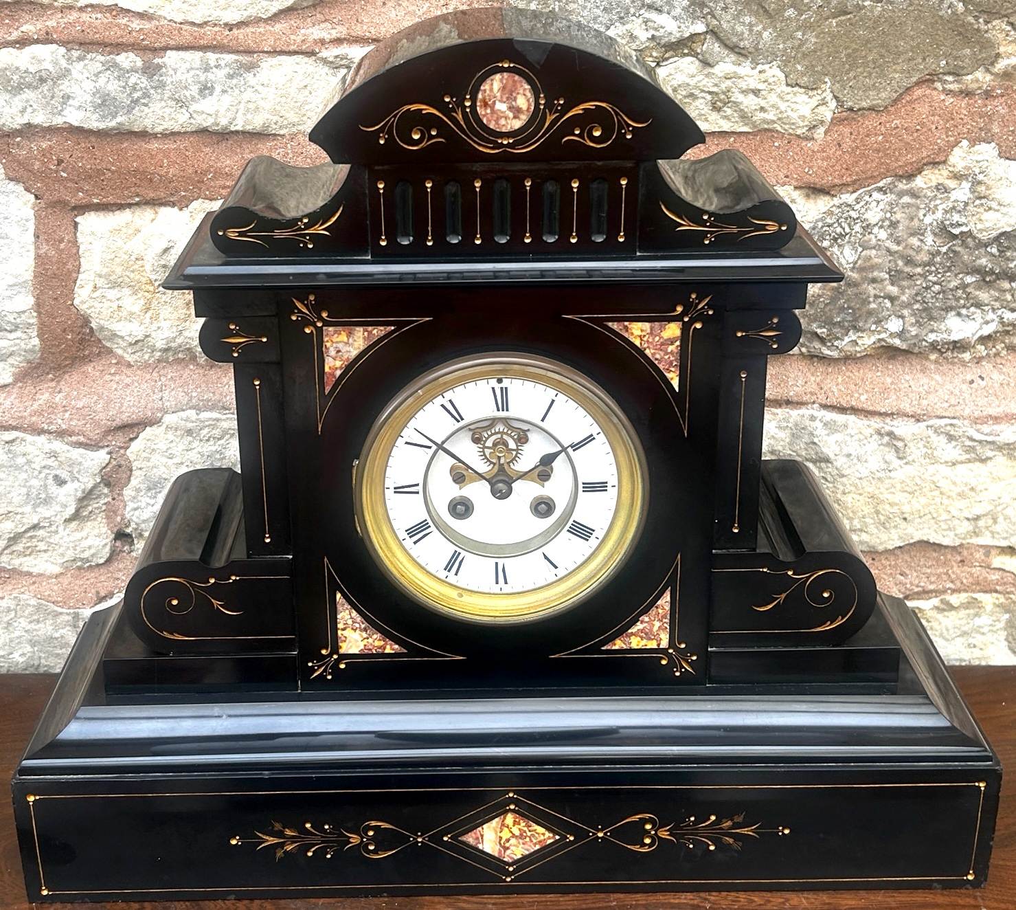 Marble 8-Day Mantel Clock C1900