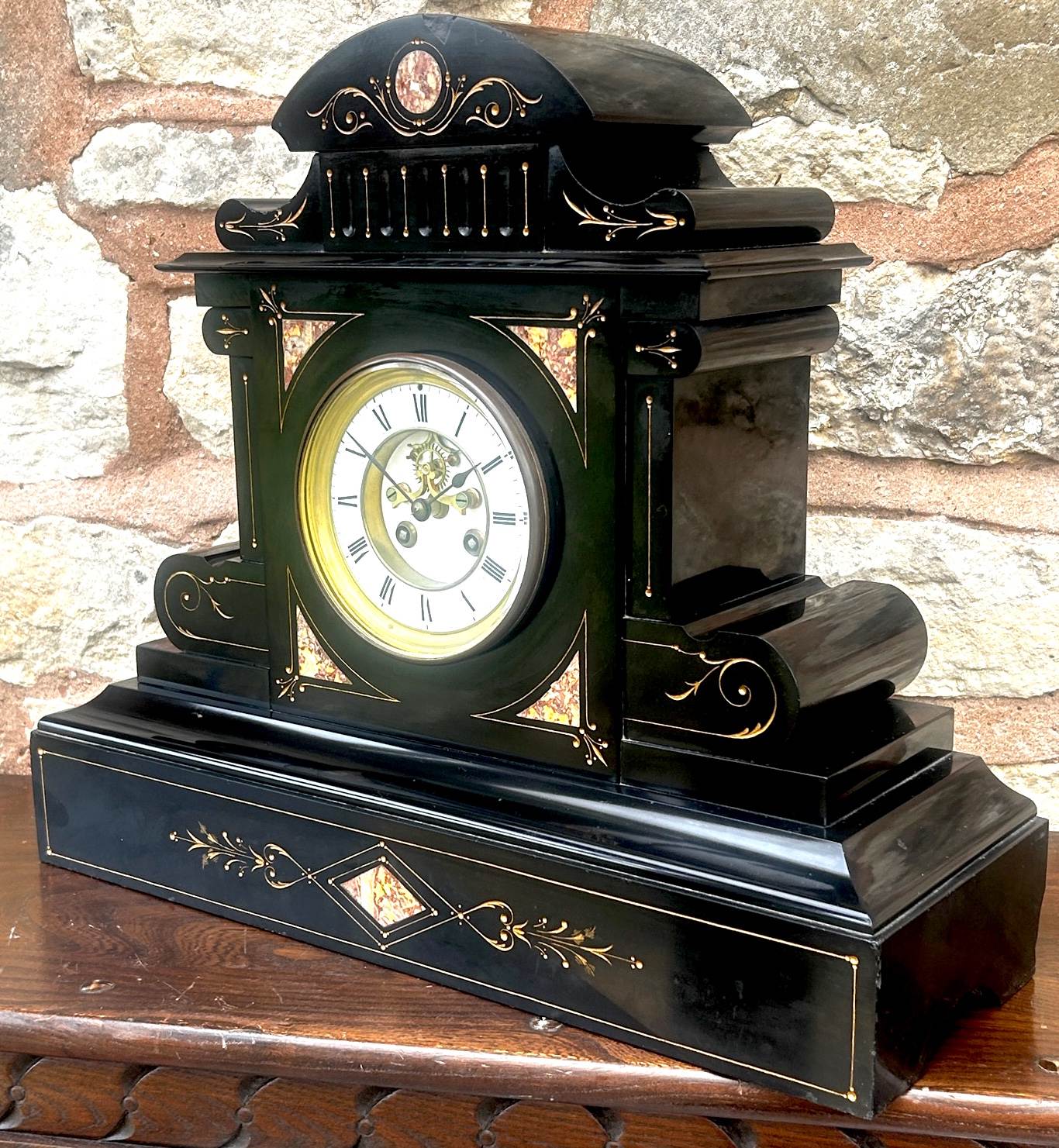 Marble 8-Day Mantel Clock C1900