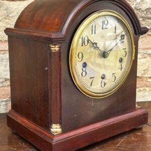 Antique Westminster Chime Arched Top Bracket Clock by Lenskirch