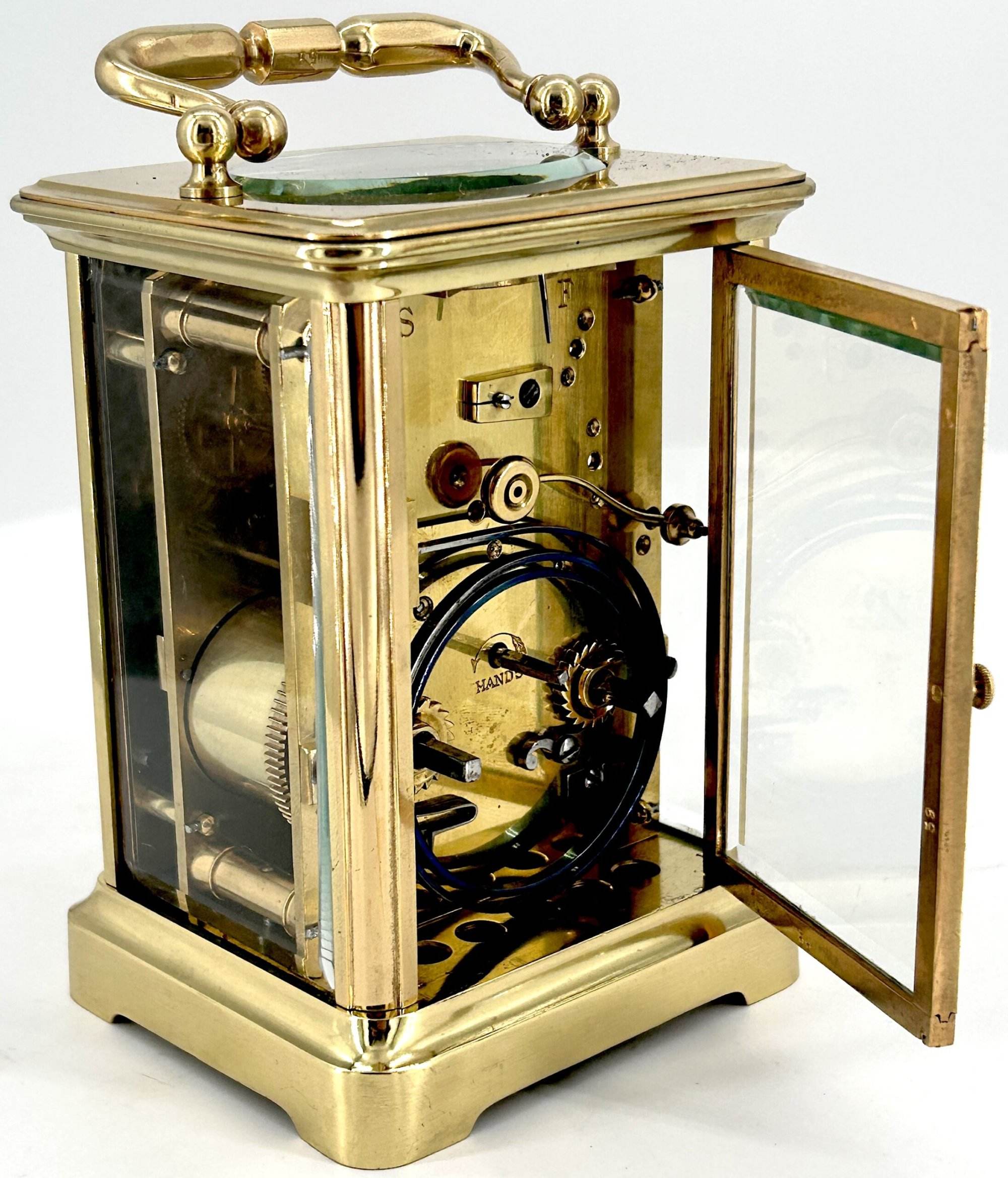 Amazing Quality Masked Dial Carriage Clock Antique French 8-Day Carriage Clock C1880
