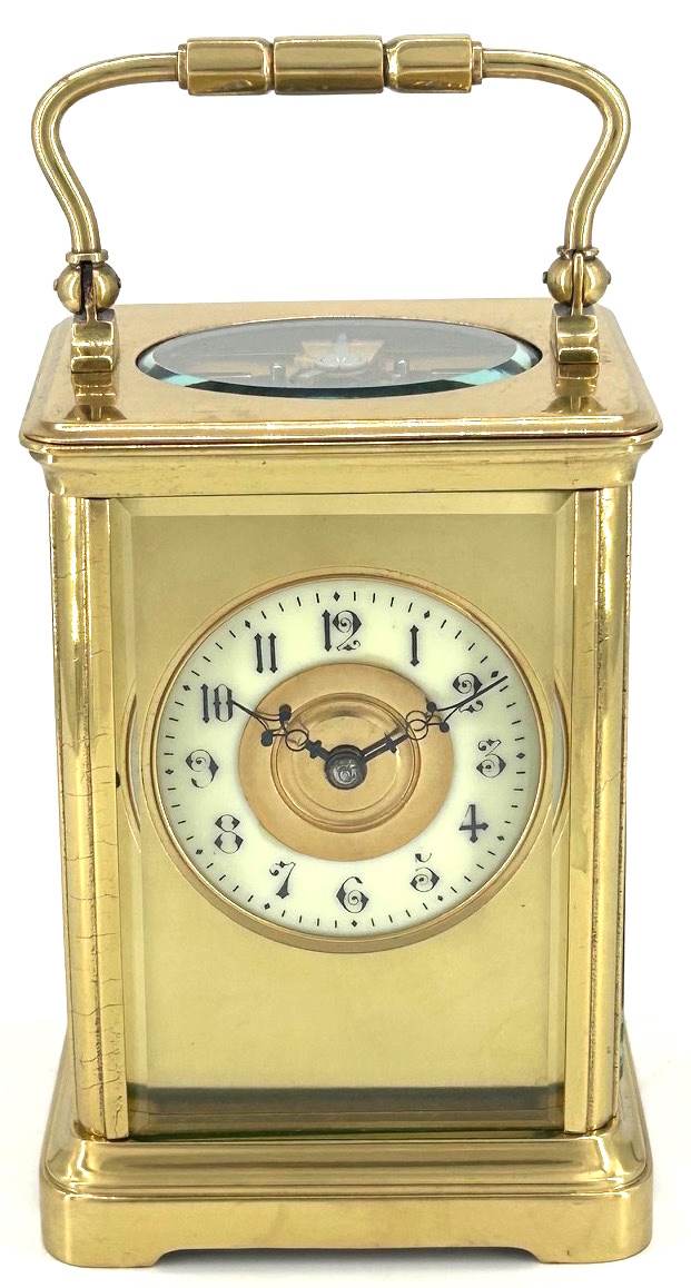 Gorgeous Masked Dial Antique Victorian Carriage Clock