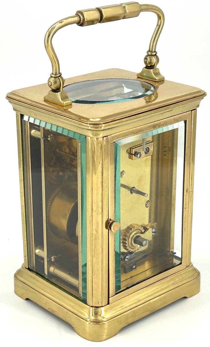 Gorgeous Masked Dial Antique Victorian Carriage Clock