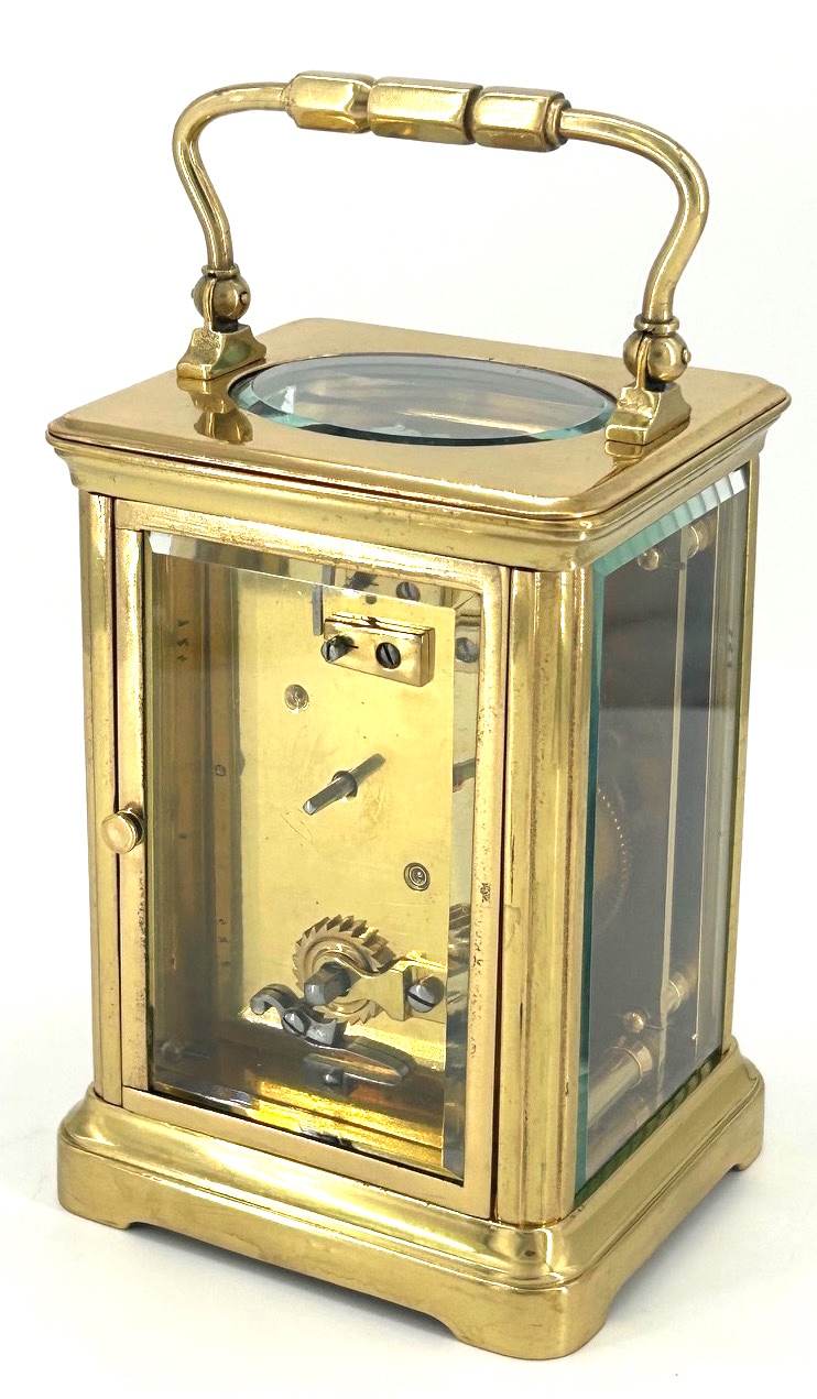 Gorgeous Masked Dial Antique Victorian Carriage Clock