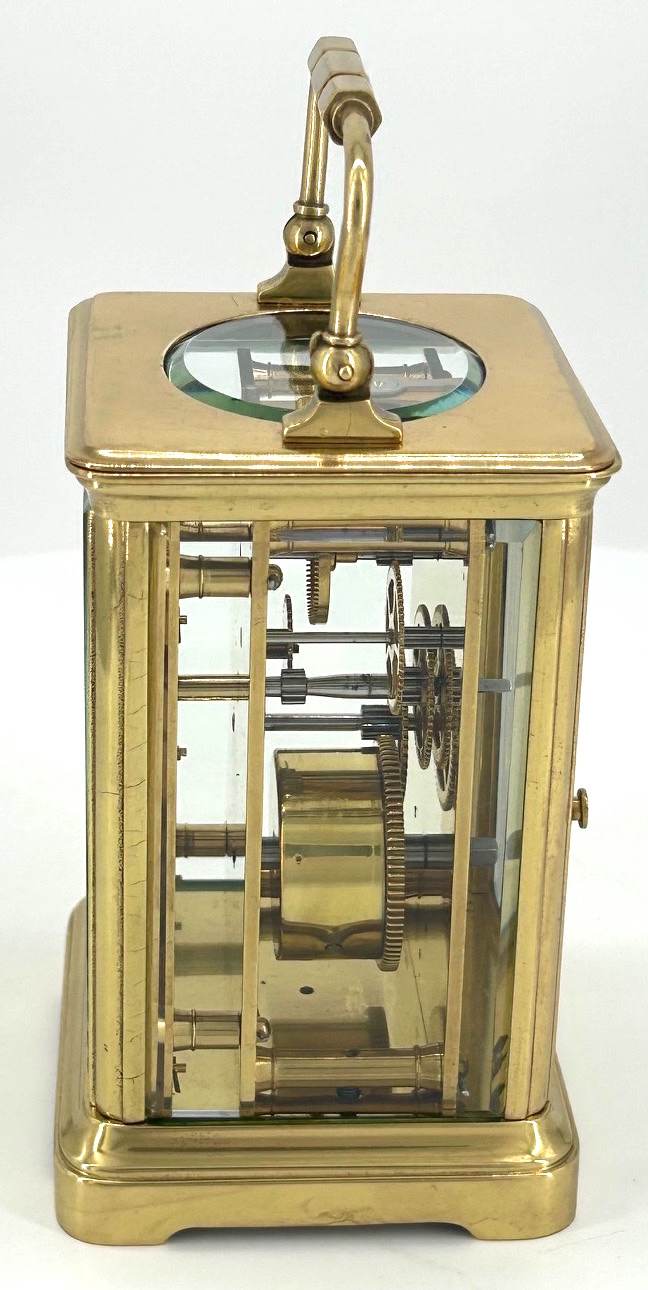 Gorgeous Masked Dial Antique Victorian Carriage Clock