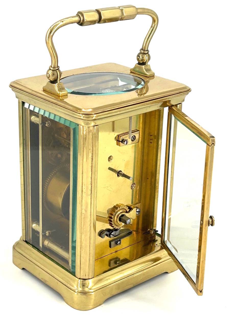 Gorgeous Masked Dial Antique Victorian Carriage Clock