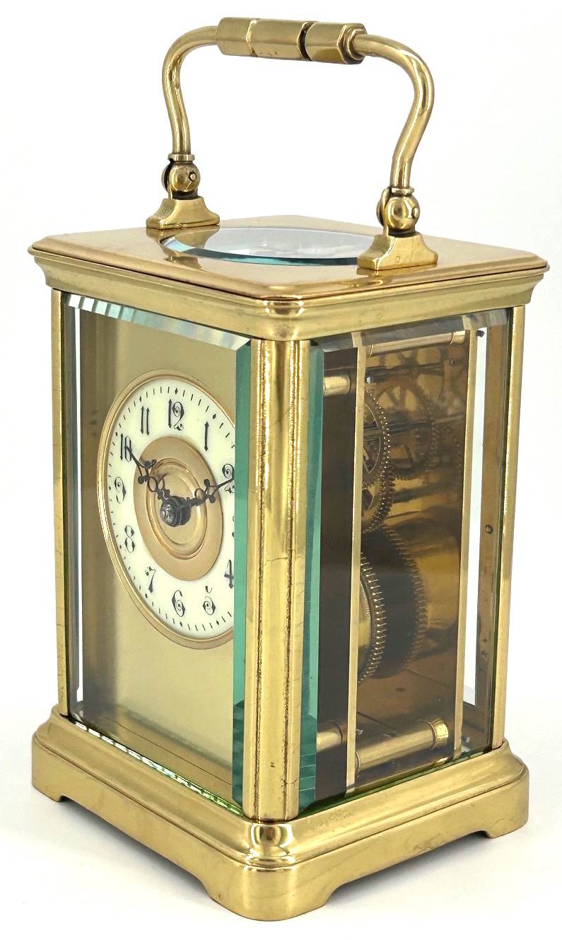 Gorgeous Masked Dial Antique Victorian Carriage Clock
