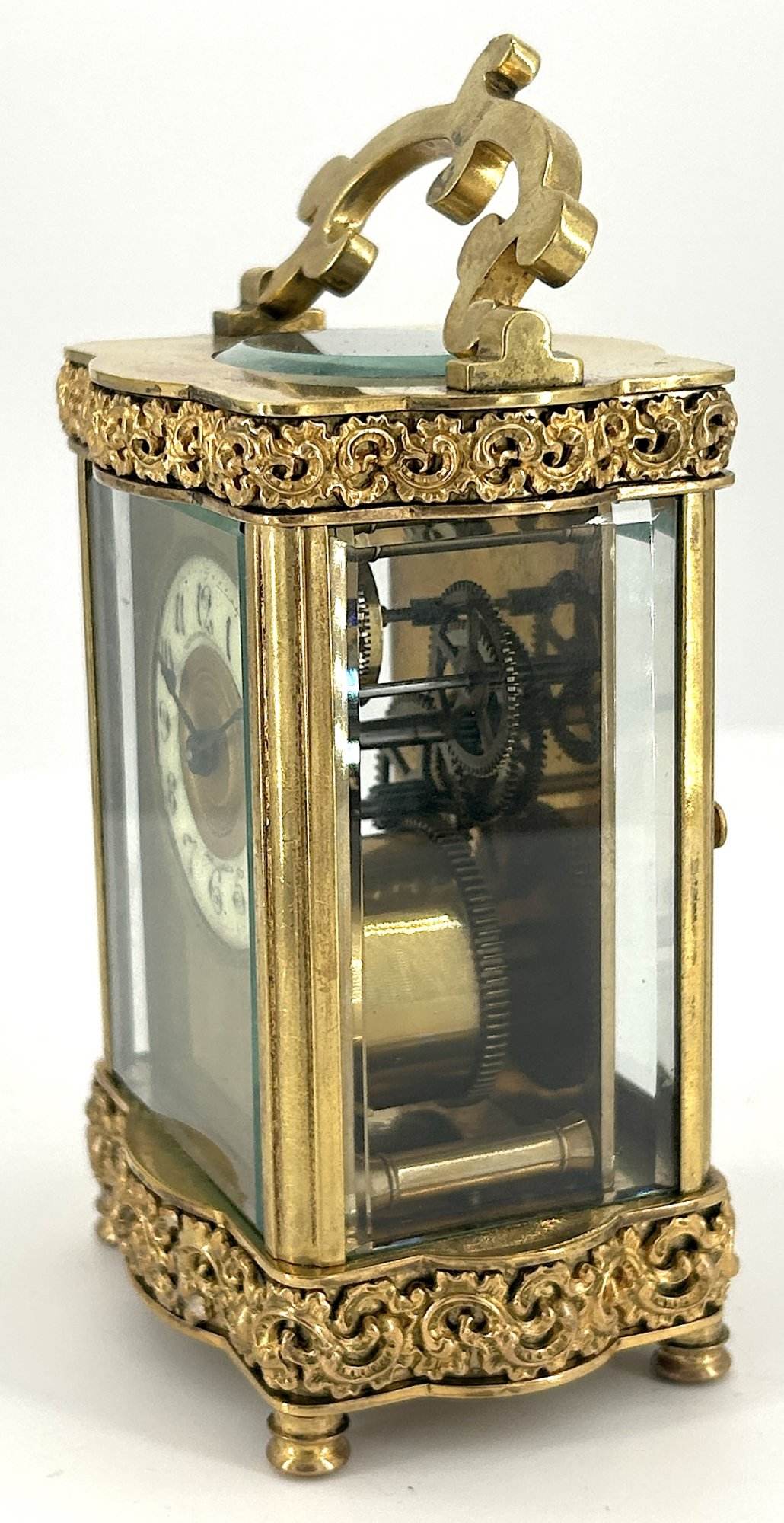 Wonderful Antique Victorian Serpentine Carriage Clock – French 8-Day Carriage Clock C1880 - Image 10