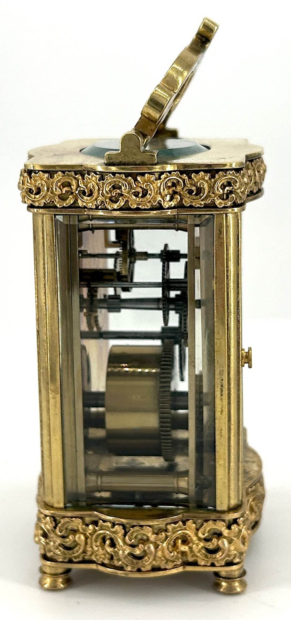 Wonderful Antique Victorian Serpentine Carriage Clock – French 8-Day Carriage Clock C1880 - Image 9
