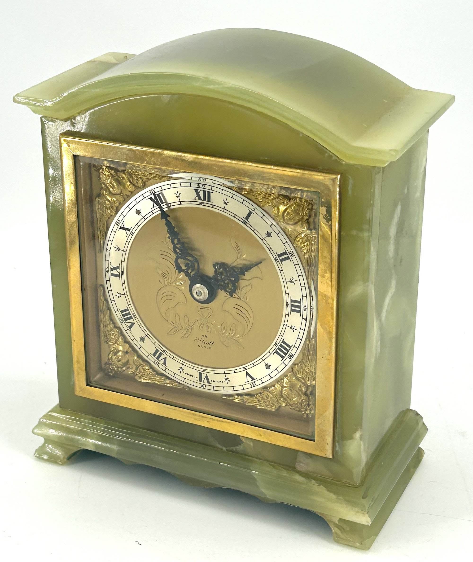 Wonderful Green Onyx Case Elliot Mantel Clock - Image 10