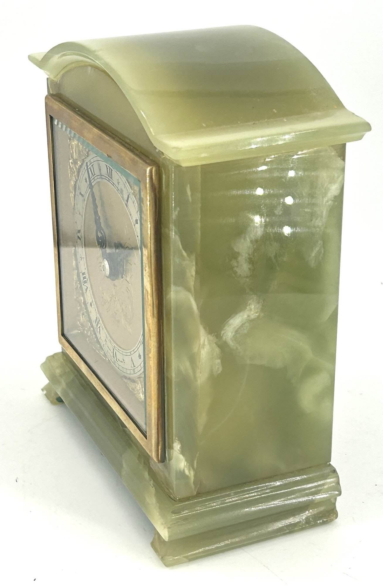 Wonderful Green Onyx Case Elliot Mantel Clock - Image 2