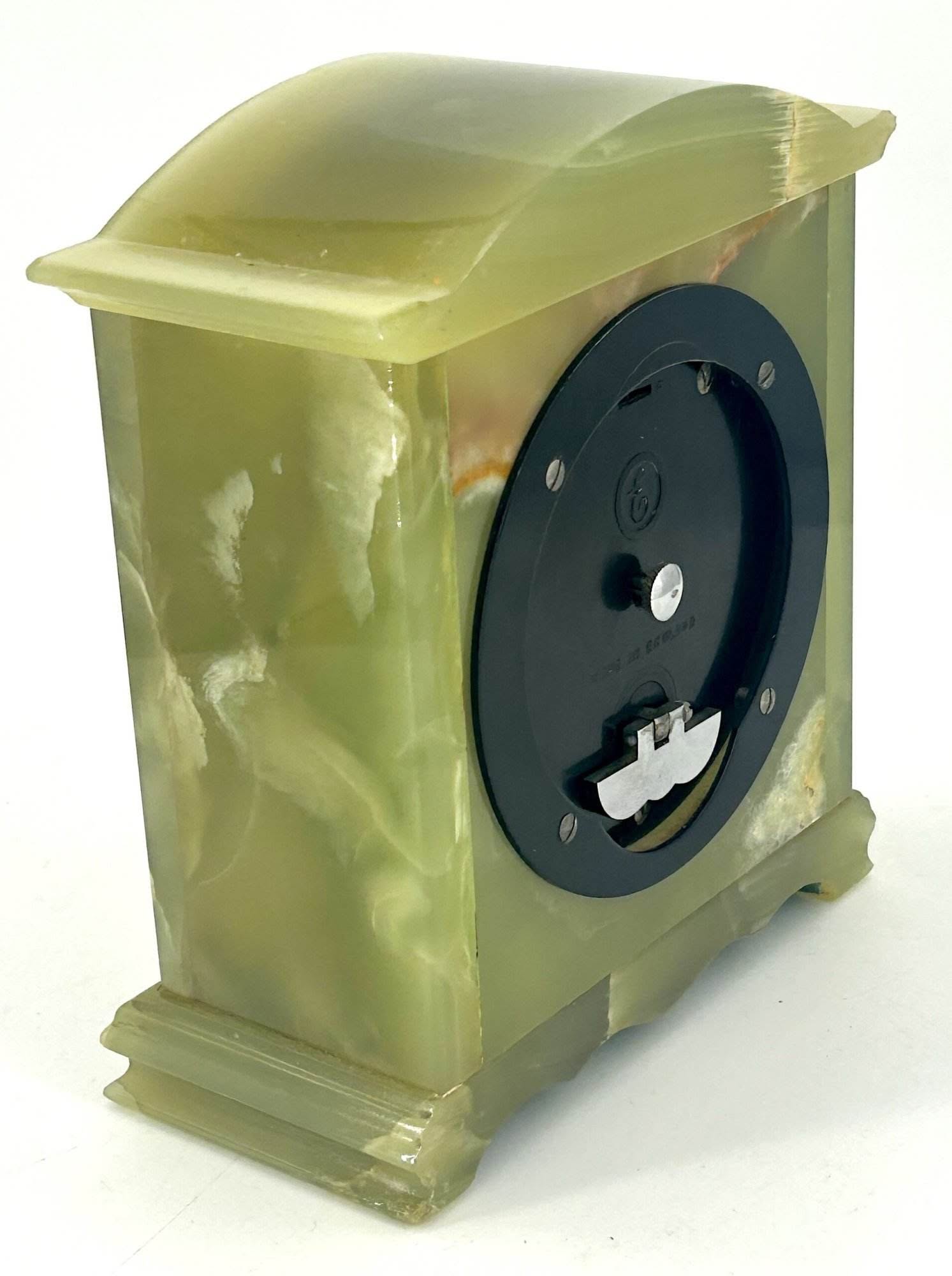 Wonderful Green Onyx Case Elliot Mantel Clock - Image 7