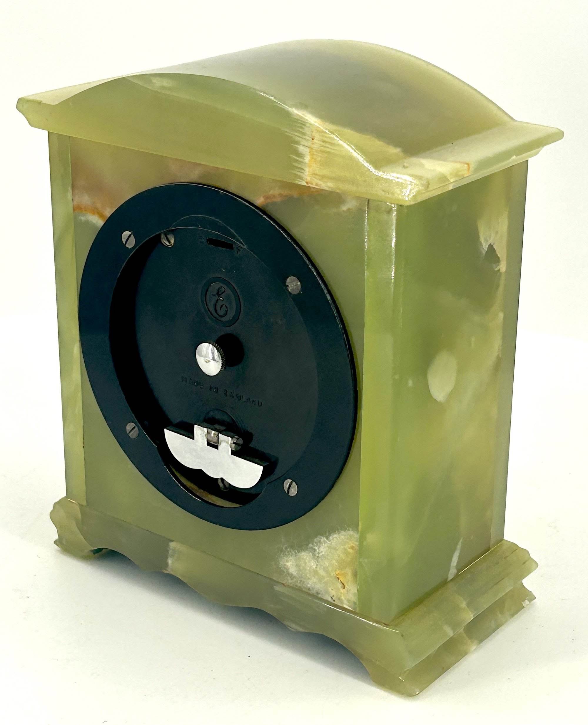 Wonderful Green Onyx Case Elliot Mantel Clock - Image 5