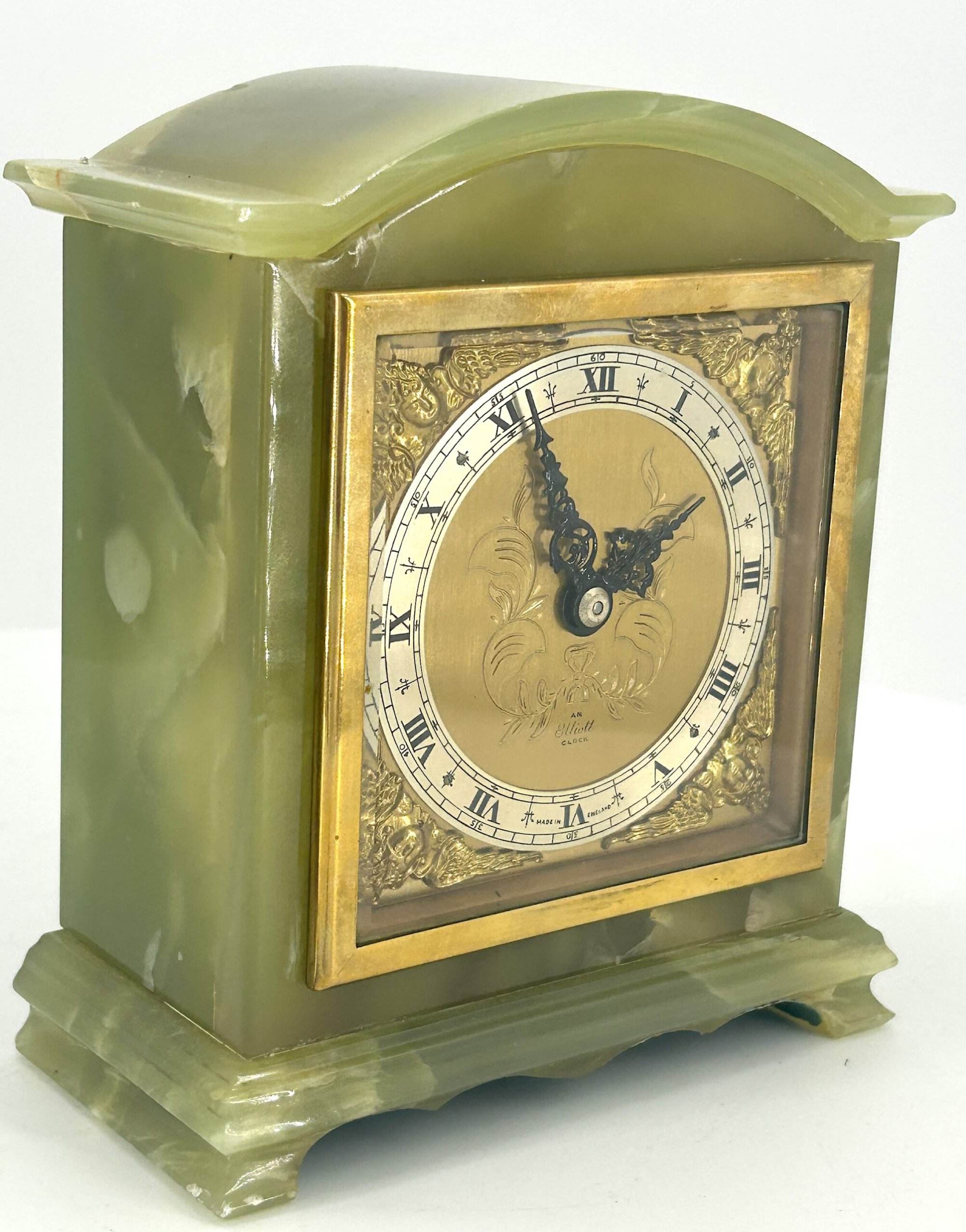 Wonderful Green Onyx Case Elliot Mantel Clock - Image 4
