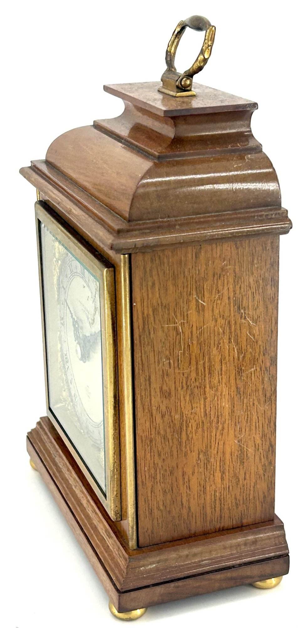 Fantastic Mahogany Case Caddy Top Elliot Mantel Clock - Image 8