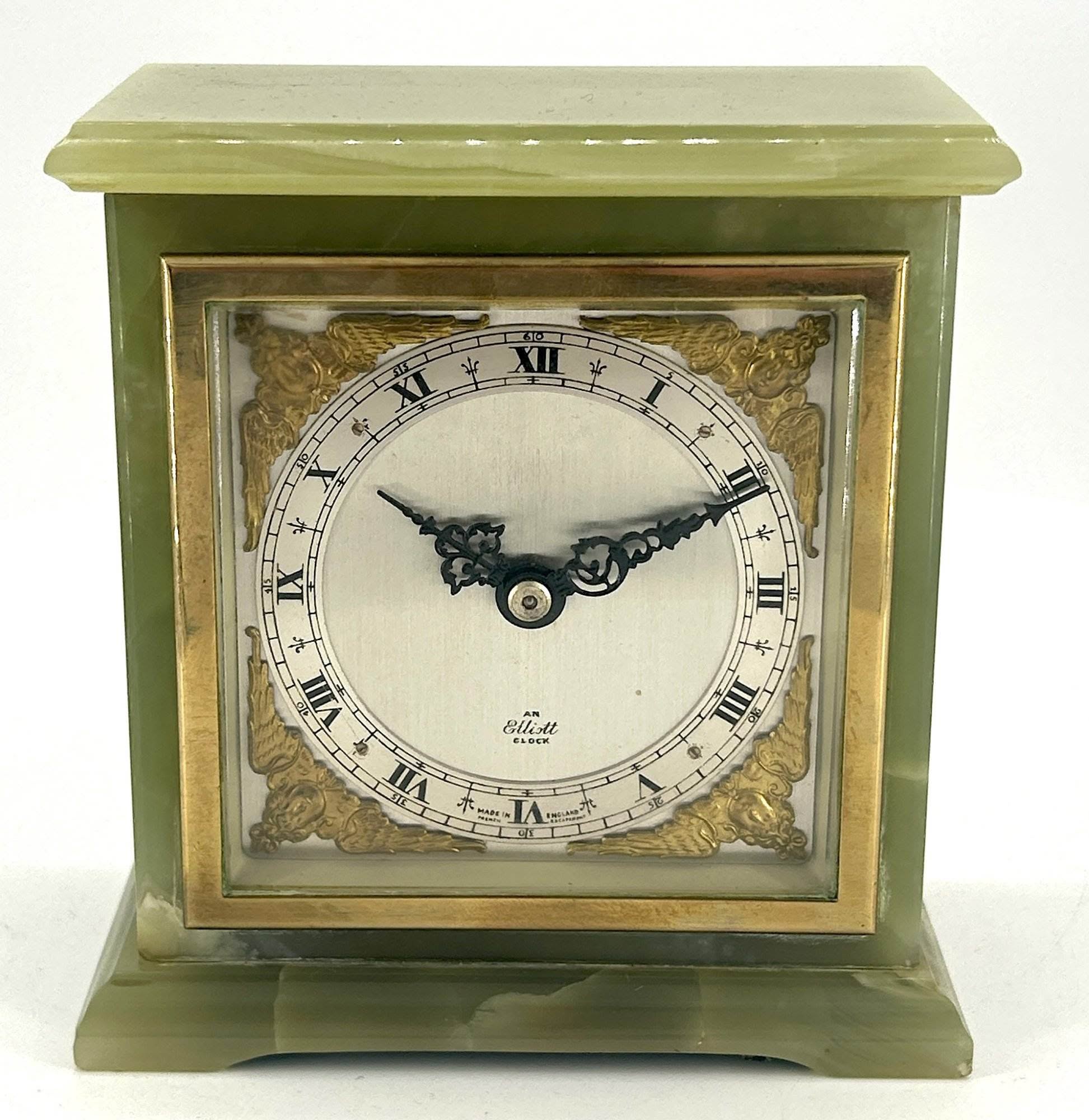 Stunning Green Onyx Case Elliot Mantel Clock