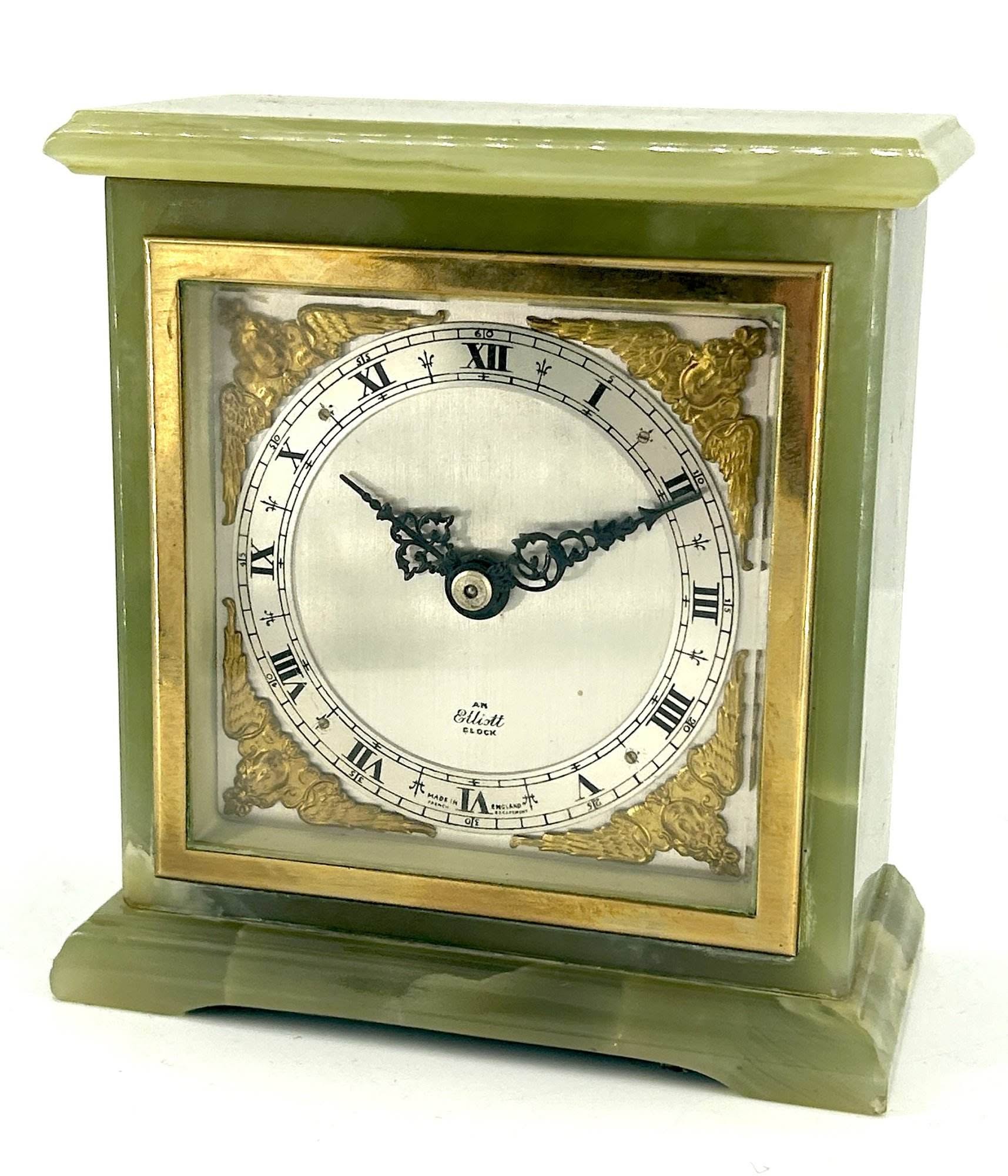 Stunning Green Onyx Case Elliot Mantel Clock - Image 5