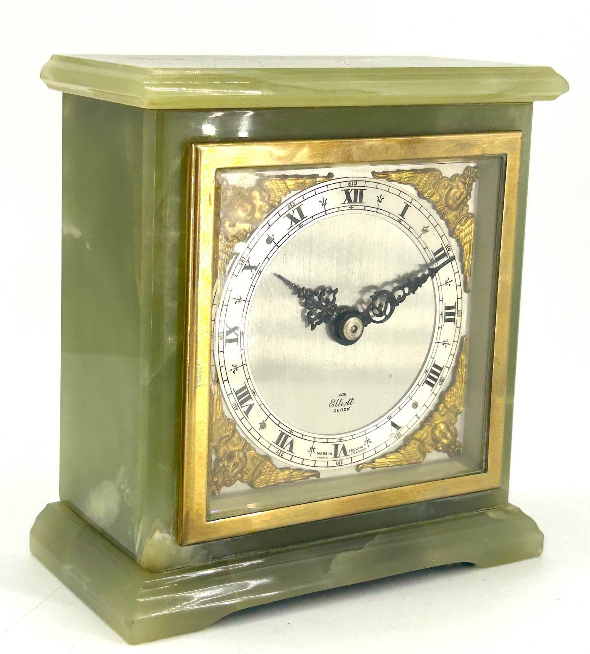 Stunning Green Onyx Case Elliot Mantel Clock - Image 8