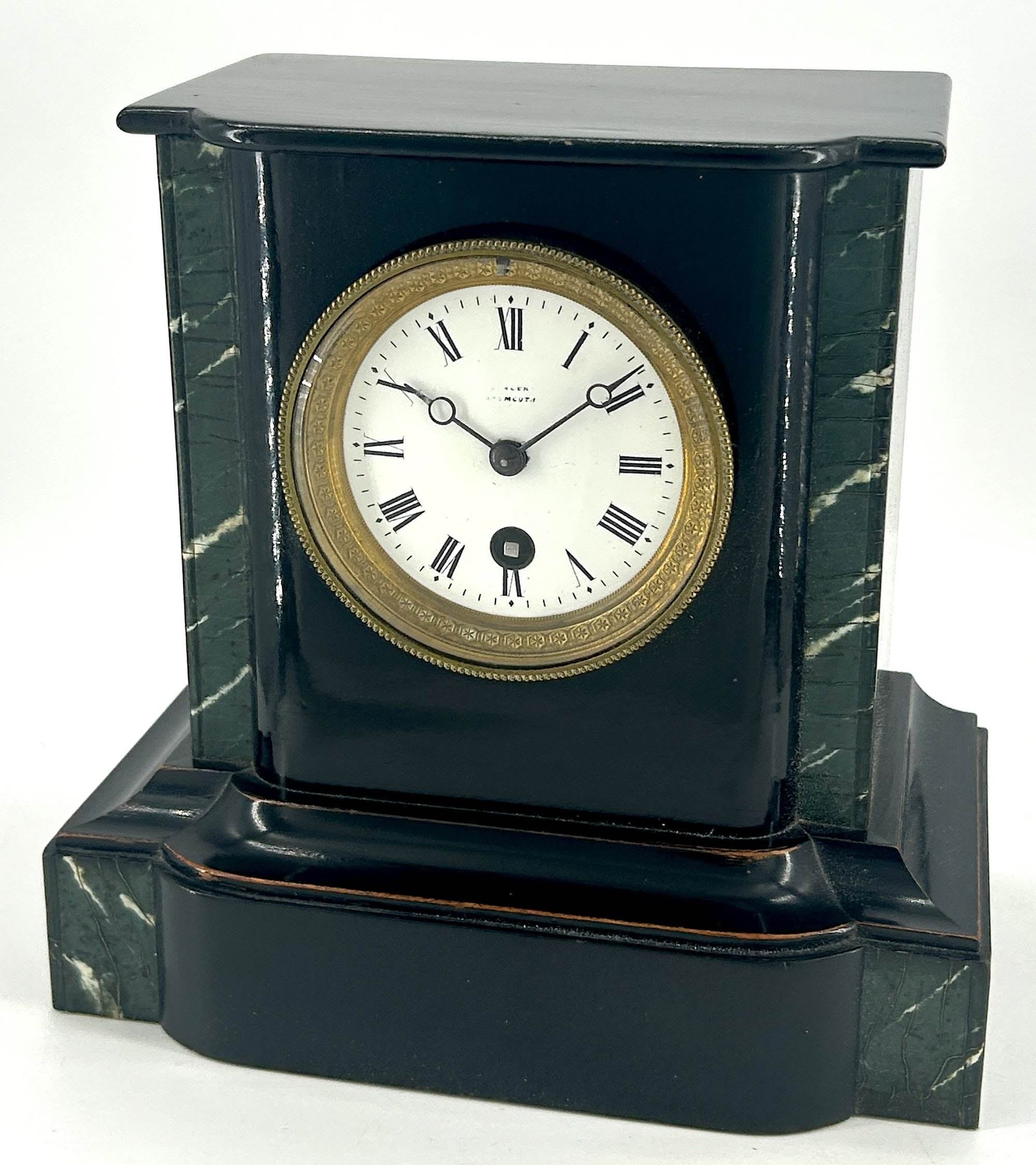 Cute Victorian False Slate Mantle Clock – ca 1890 - Image 3