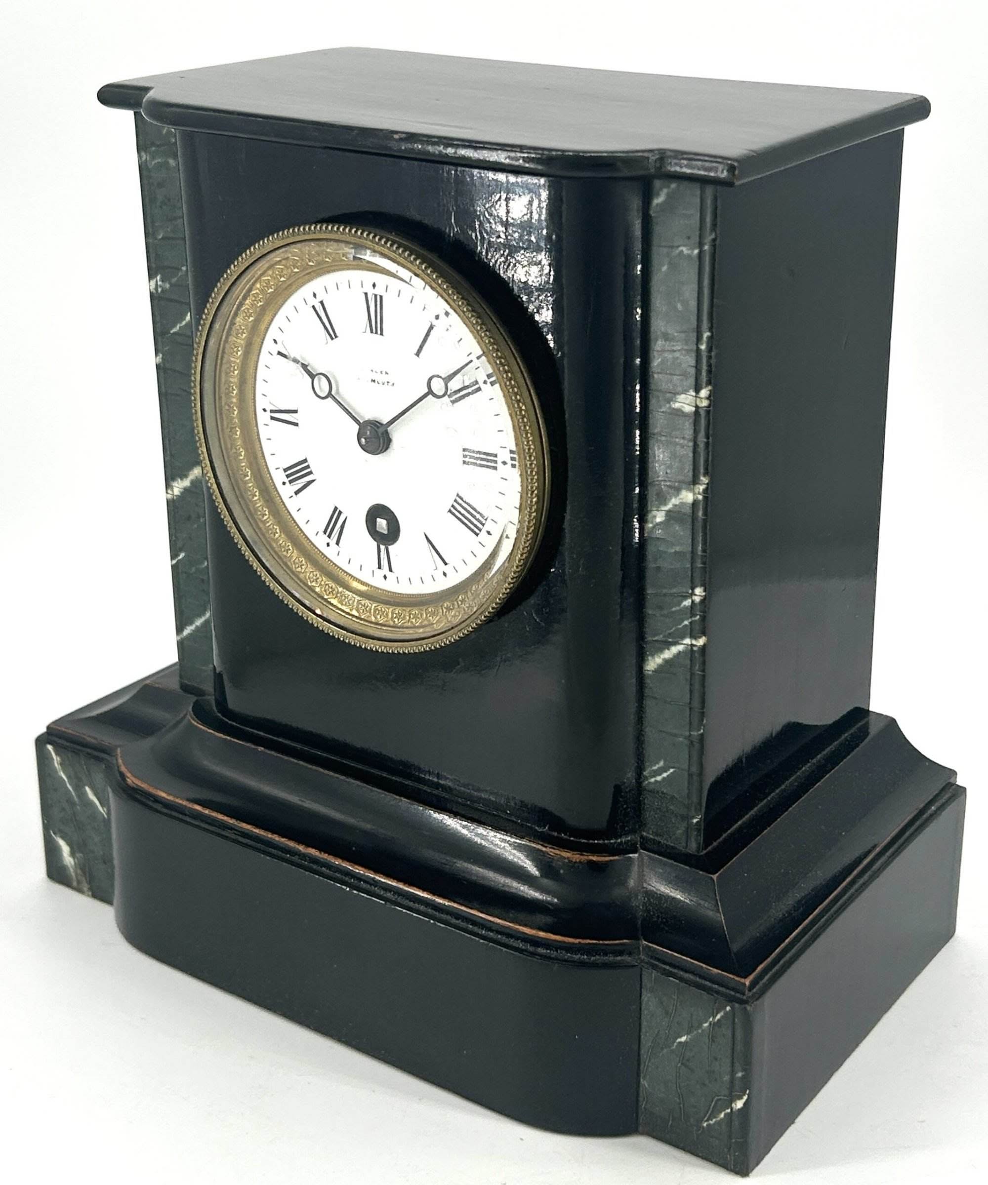 Cute Victorian False Slate Mantle Clock – ca 1890 - Image 13