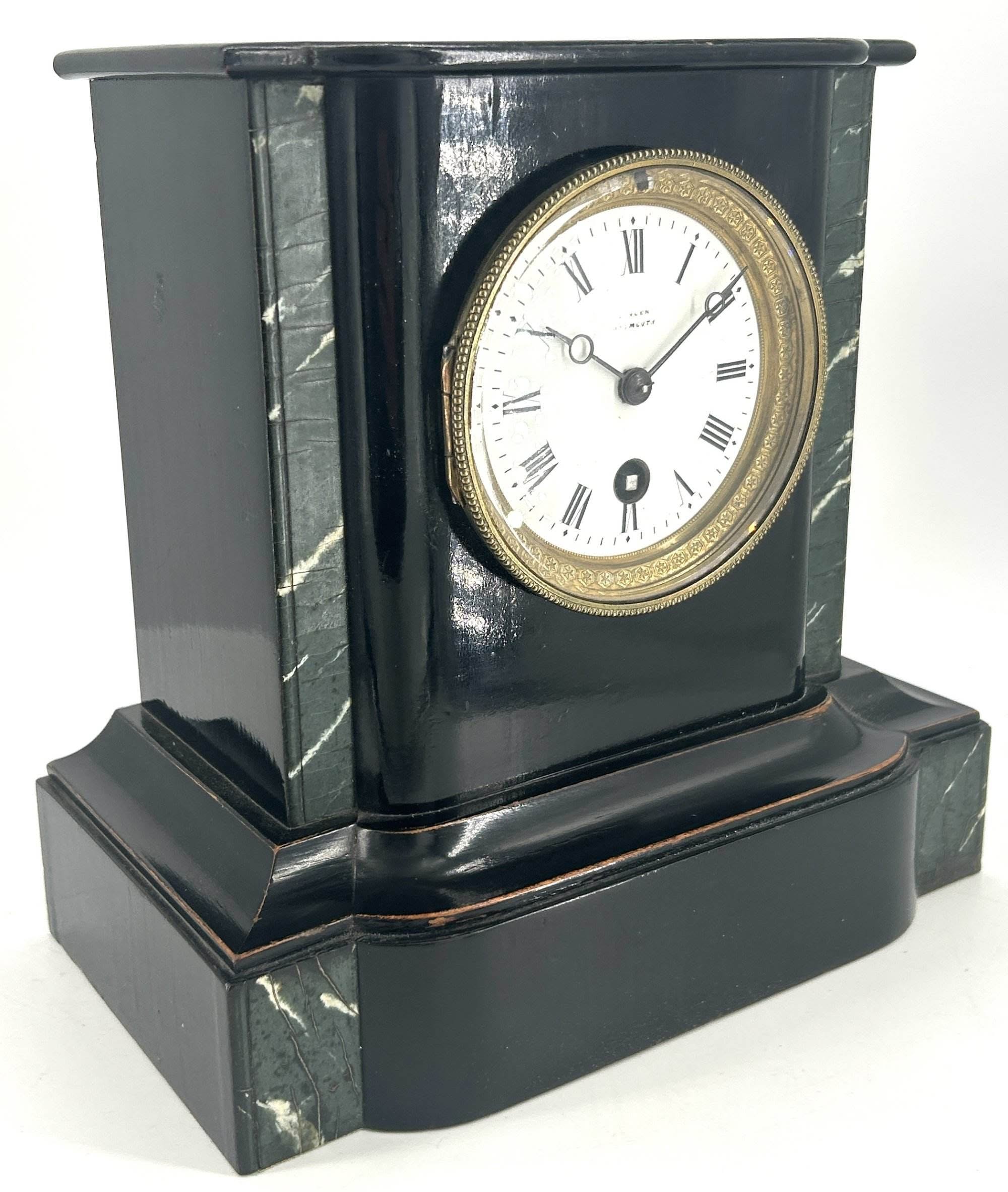 Cute Victorian False Slate Mantle Clock – ca 1890 - Image 6