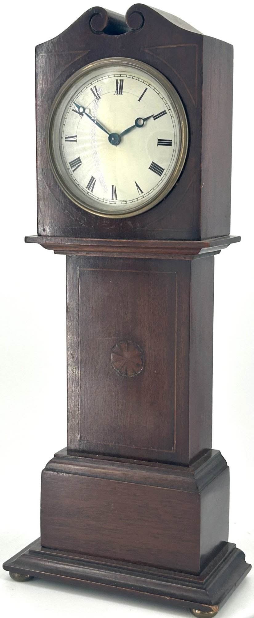 Lovely Miniature Longcase Mantel Clock – ca1900 - Image 14