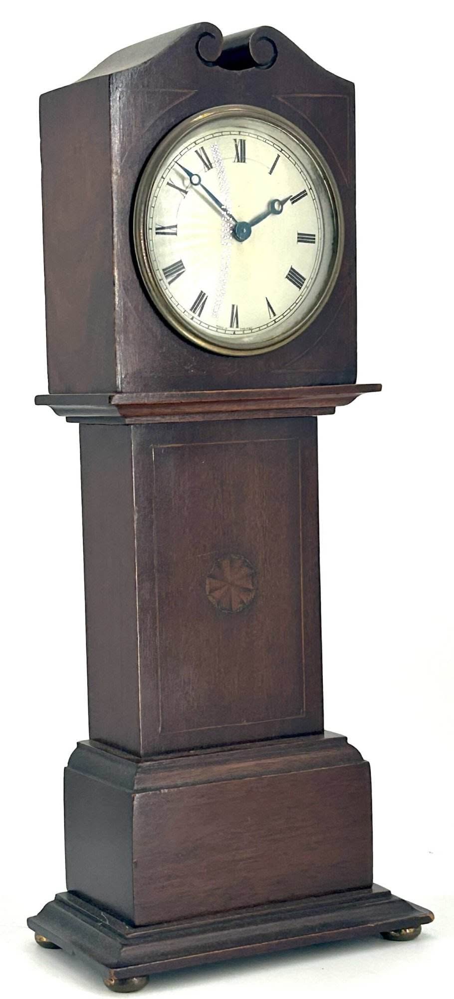 Lovely Miniature Longcase Mantel Clock – ca1900 - Image 5