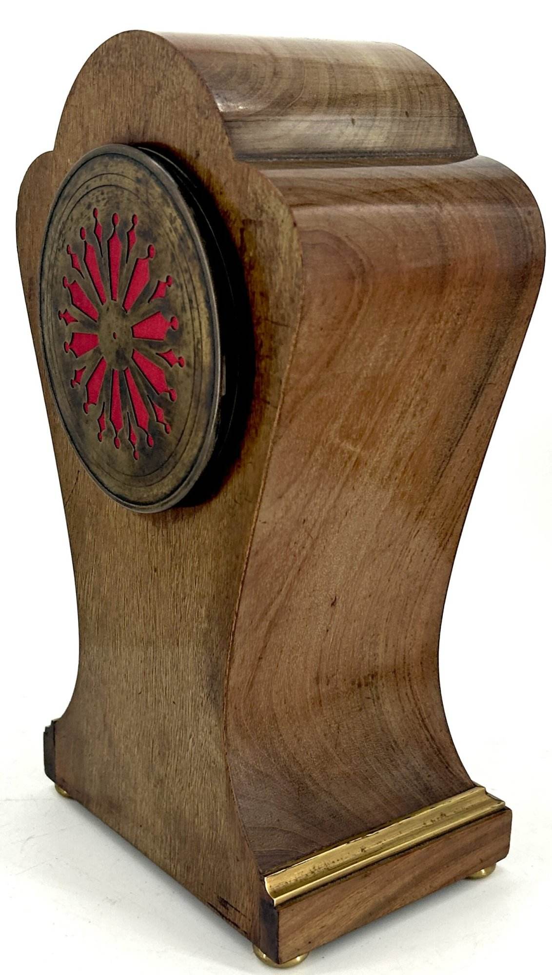 Wonderful French Art Nouveau Inspired Brass inlaid Mantle Clock - ca1890 - Image 13