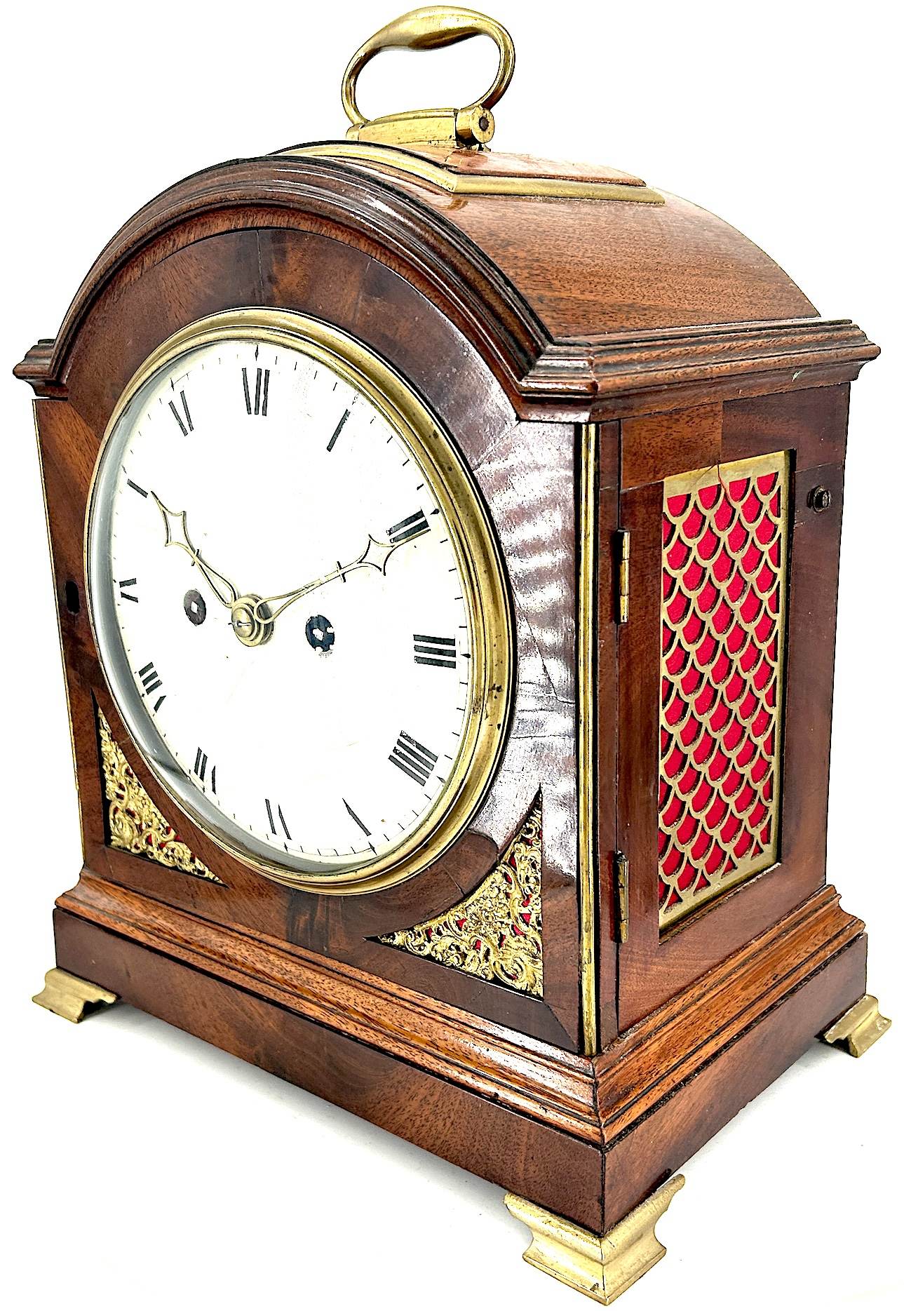 Beautiful Georgian English Mahogany case twin Fusee Verge Bracket Clock - ca1760 - Image 5