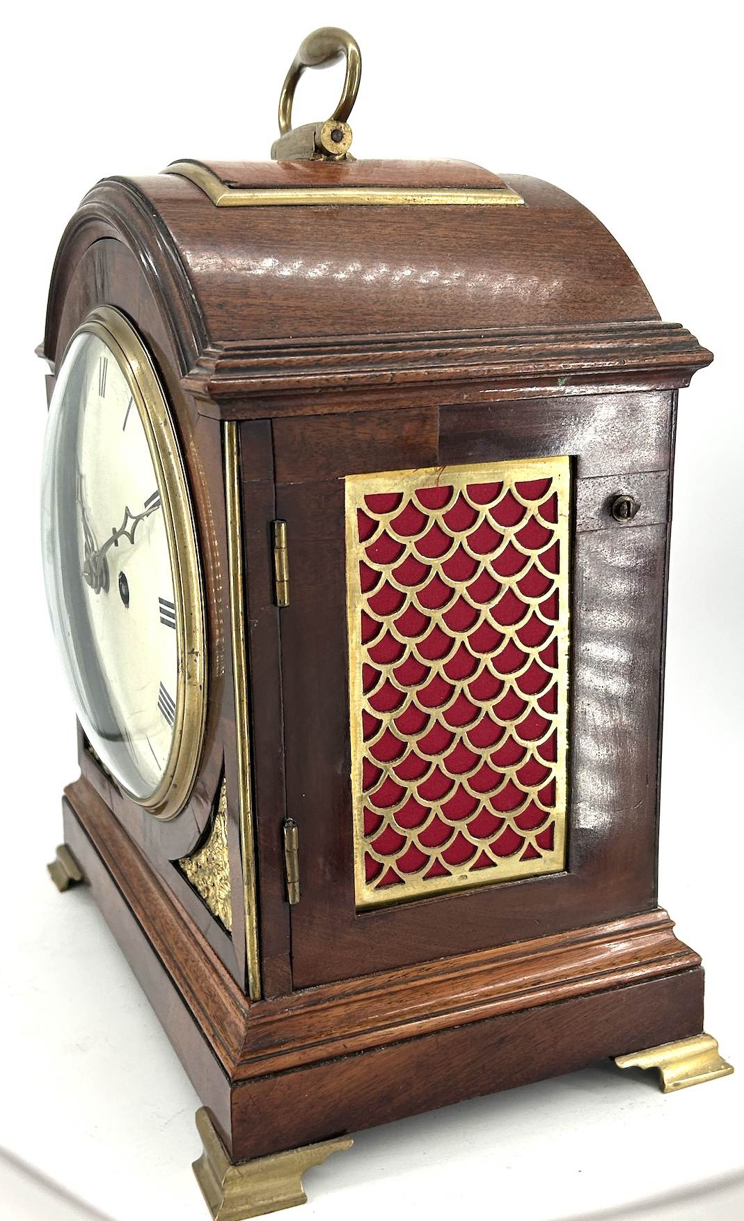 Beautiful Georgian English Mahogany case twin Fusee Verge Bracket Clock - ca1760 - Image 7