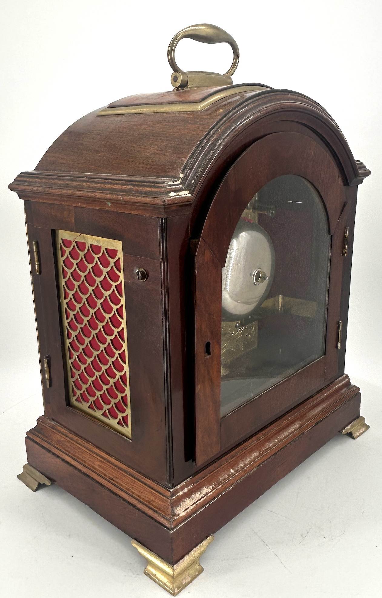Beautiful Georgian English Mahogany case twin Fusee Verge Bracket Clock - ca1760 - Image 13