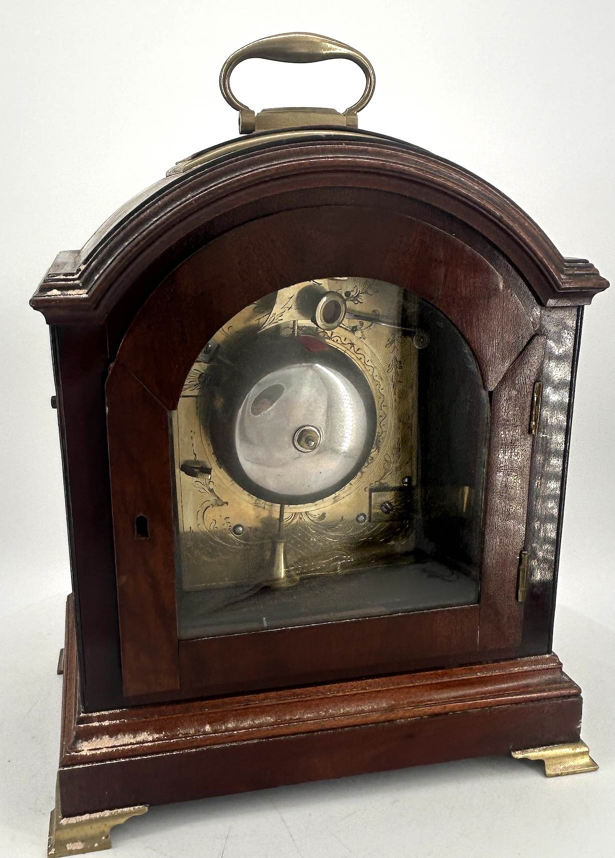 Beautiful Georgian English Mahogany case twin Fusee Verge Bracket Clock - ca1760 - Image 11