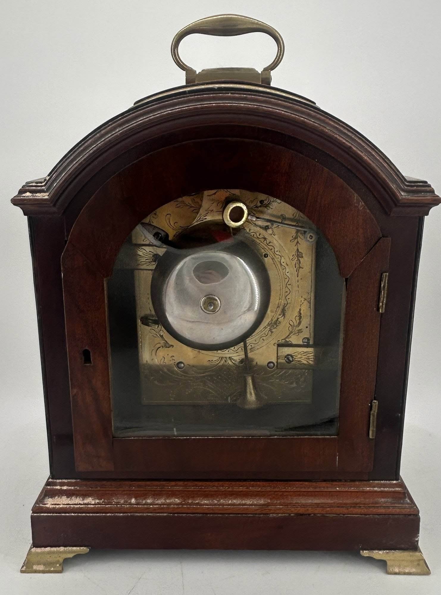 Beautiful Georgian English Mahogany case twin Fusee Verge Bracket Clock - ca1760 - Image 8