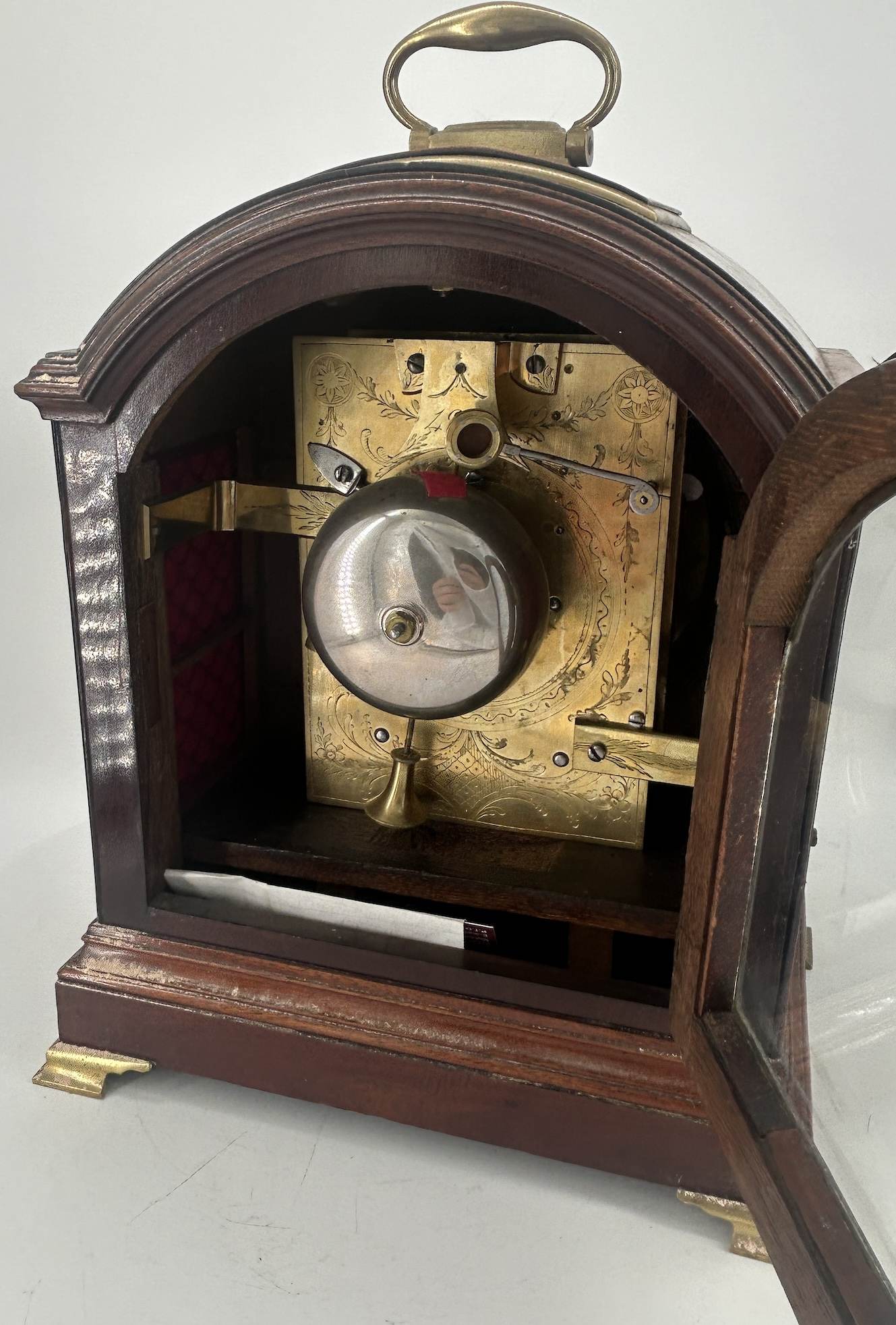 Beautiful Georgian English Mahogany case twin Fusee Verge Bracket Clock - ca1760 - Image 10