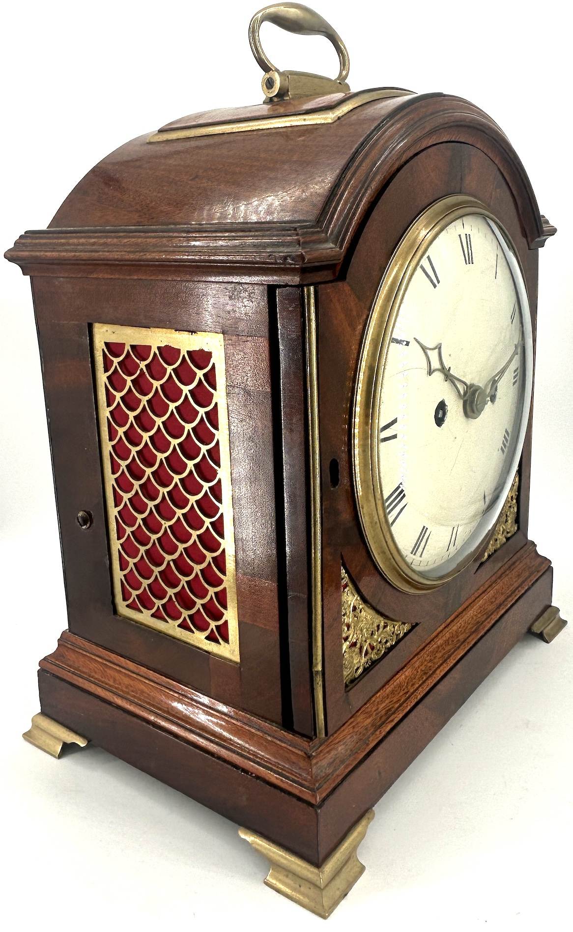 Beautiful Georgian English Mahogany case twin Fusee Verge Bracket Clock - ca1760 - Image 16